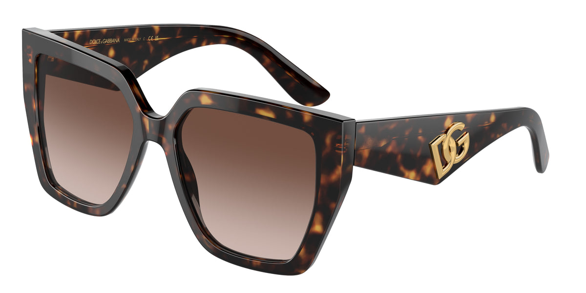DOLCE & GABBANA DG4438 Square Sunglasses  502/13-Havana 55-145-17 - Color Map Tortoise