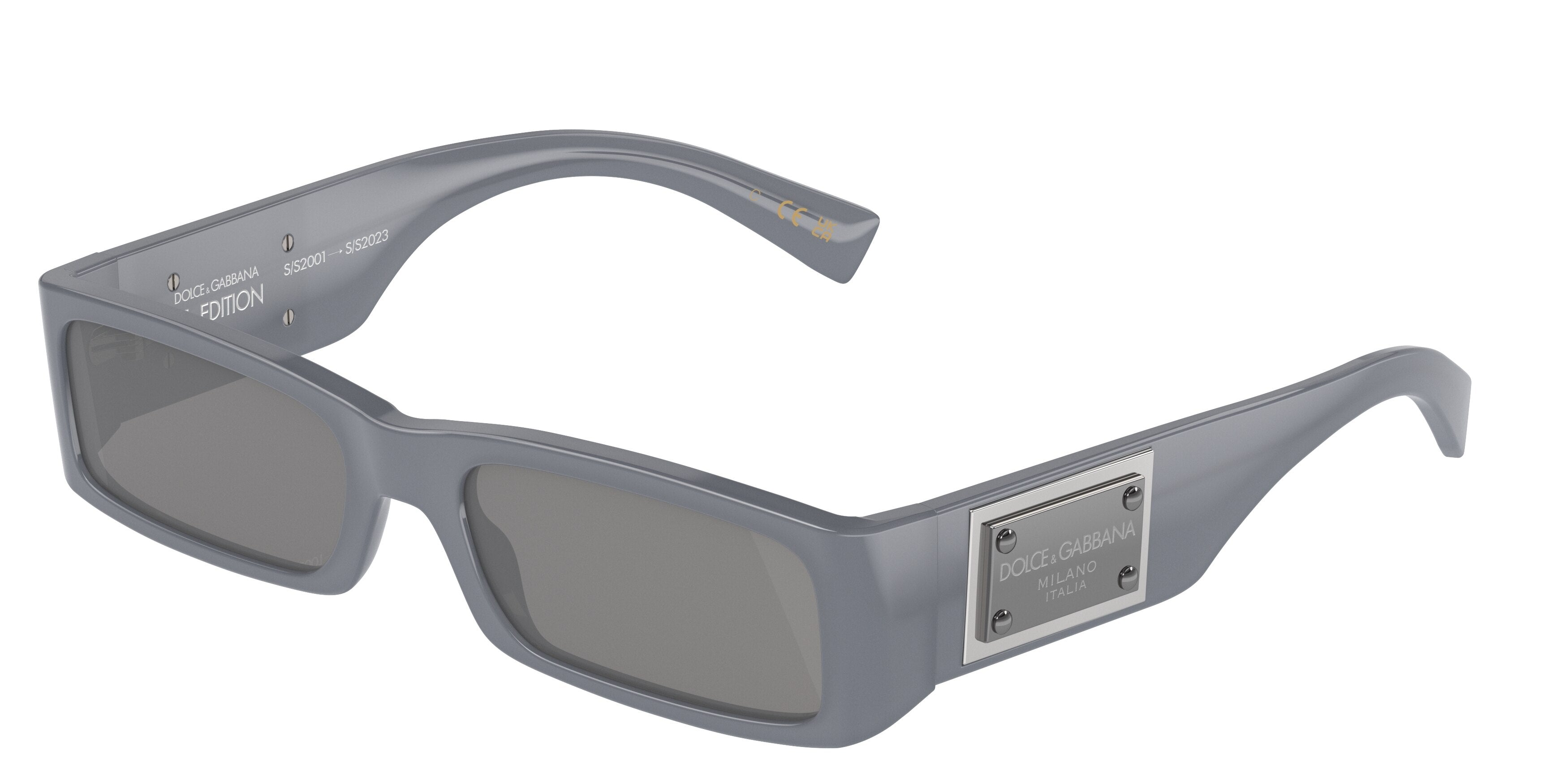 DOLCE & GABBANA DG4444 Rectangle Sunglasses  30906G-Grey 55-140-18 - Color Map Grey