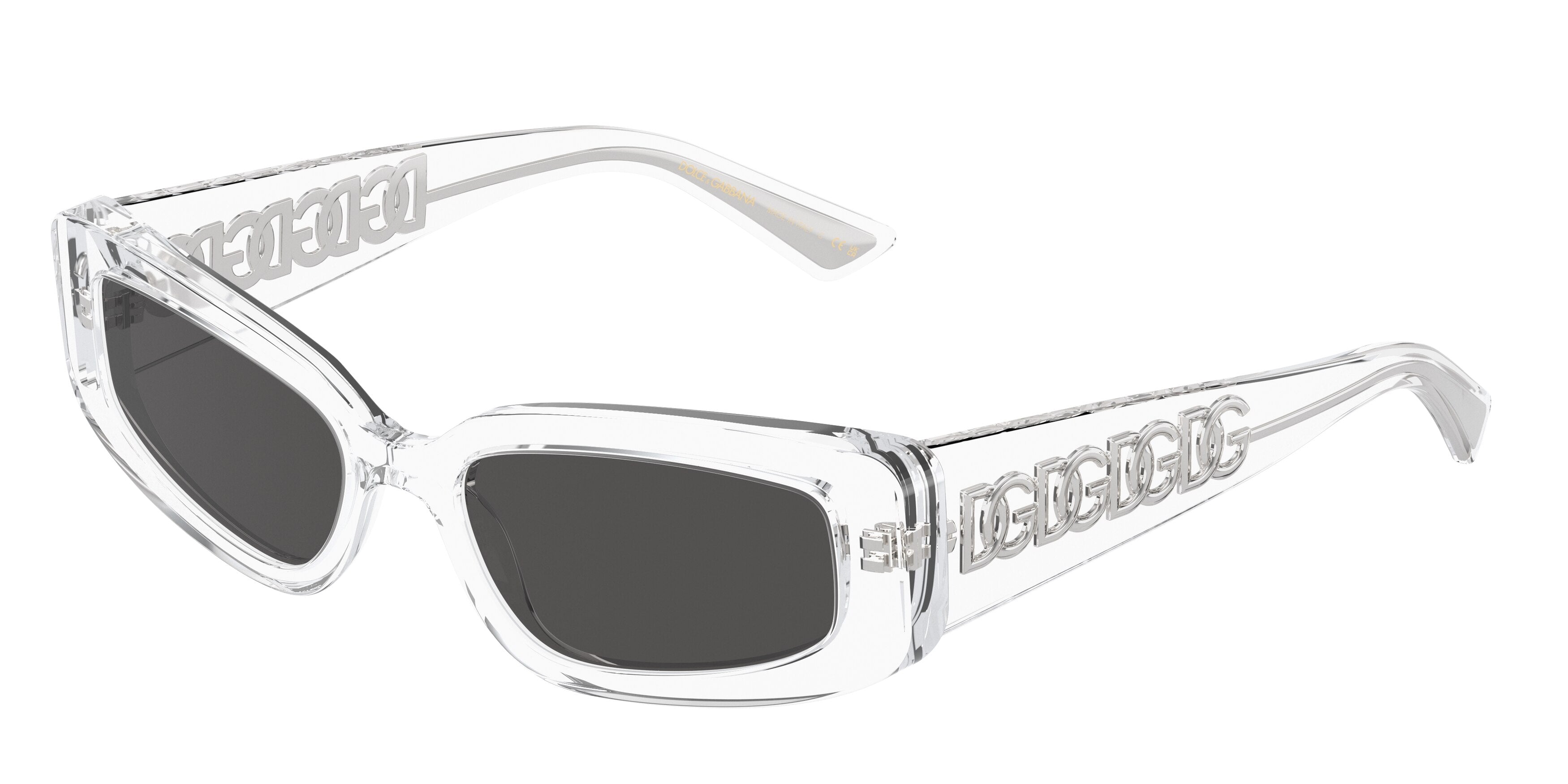 DOLCE & GABBANA DG4445 Cat Eye Sunglasses  313387-Crystal 54-145-18 - Color Map Transparent