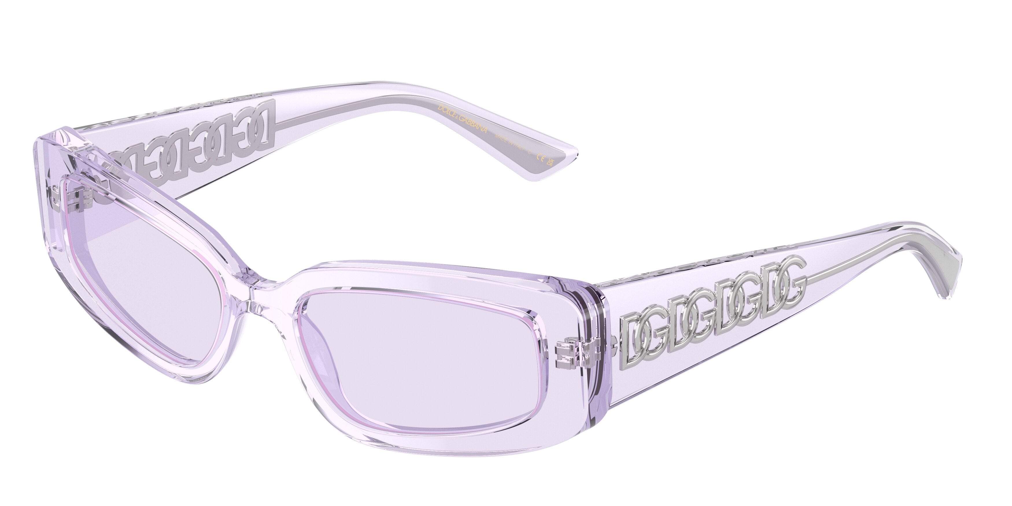 DOLCE & GABBANA DG4445 Cat Eye Sunglasses  33821A-Lillac Transparent 54-145-18 - Color Map Violet