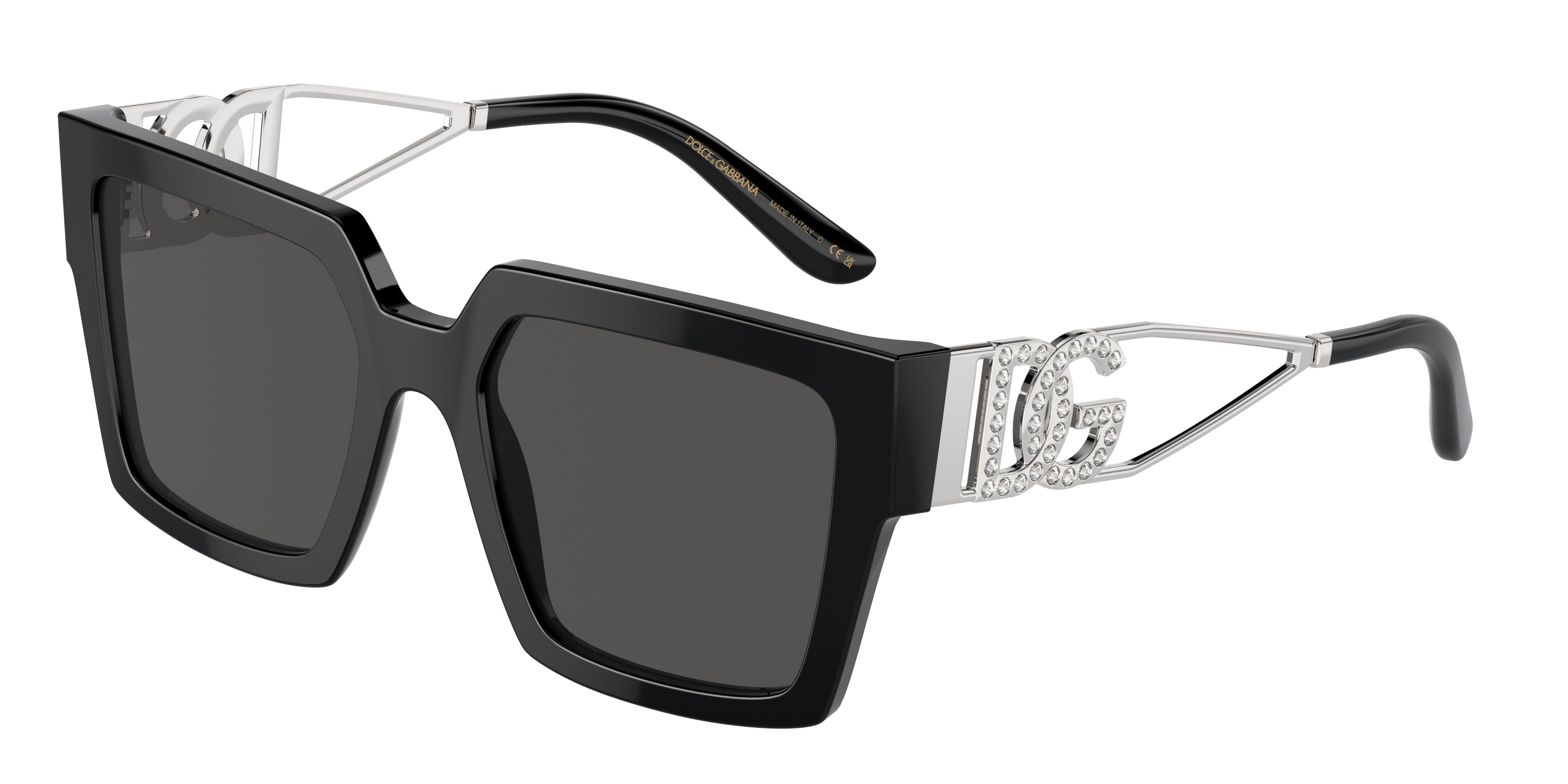 DOLCE & GABBANA DG4446B Square Sunglasses  501/87-Black 53-145-19 - Color Map Black