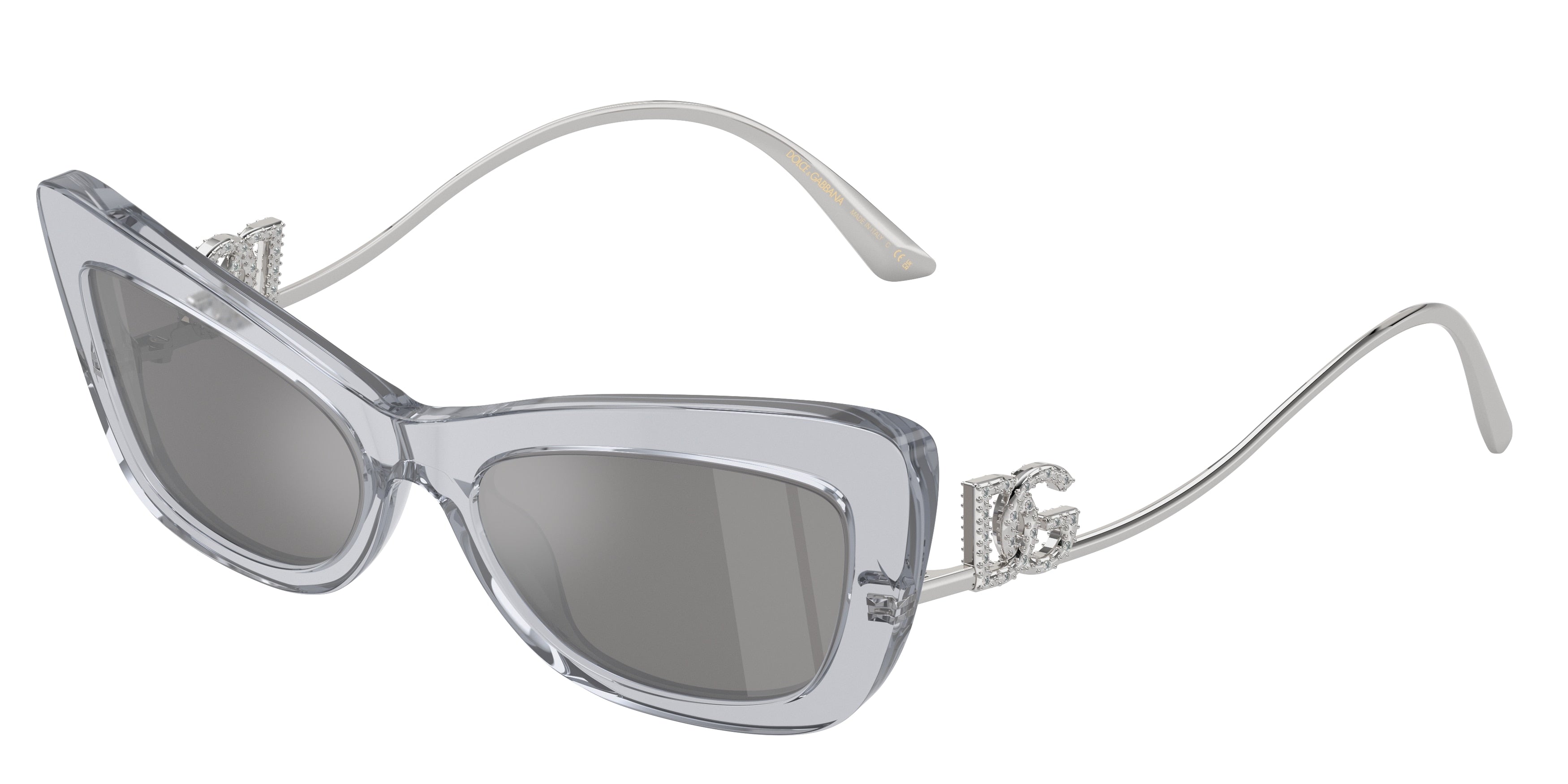 DOLCE & GABBANA DG4467B Cat Eye Sunglasses  32916G-Transparent Grey 55-145-18 - Color Map Grey