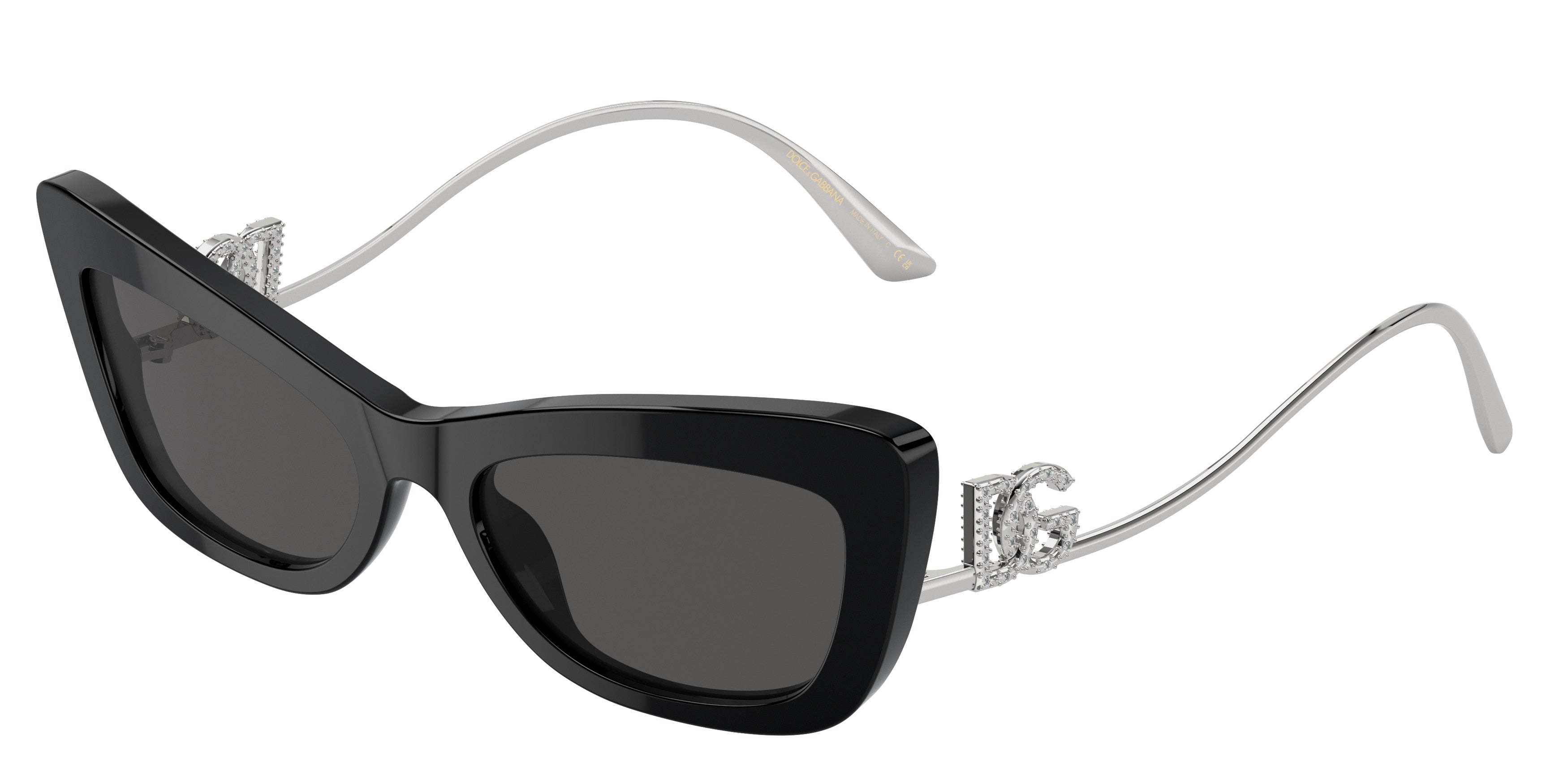 DOLCE & GABBANA DG4467B Cat Eye Sunglasses  501/87-Black 55-145-18 - Color Map Black