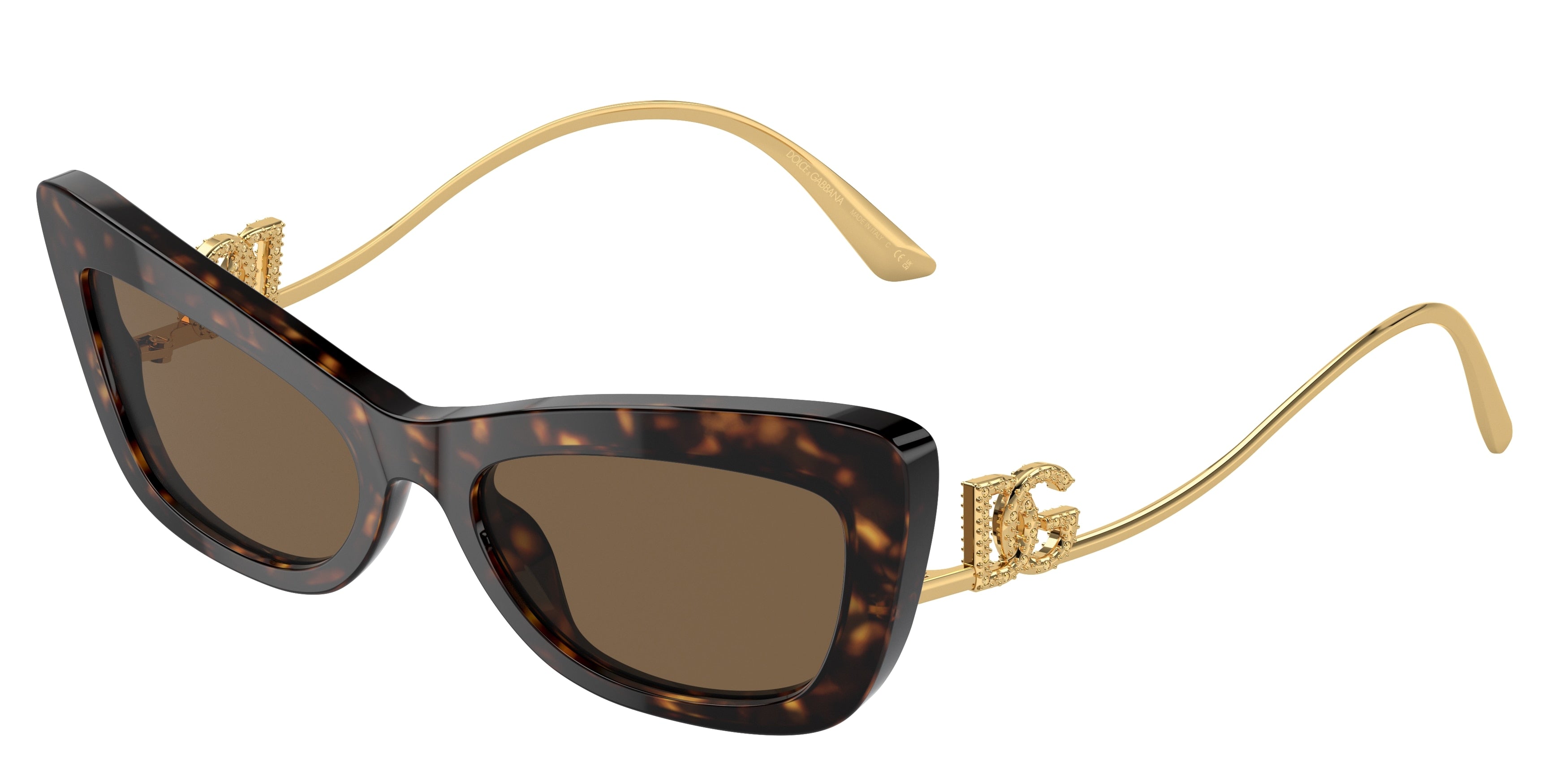 DOLCE & GABBANA DG4467B Cat Eye Sunglasses  502/73-Havana 55-145-18 - Color Map Tortoise