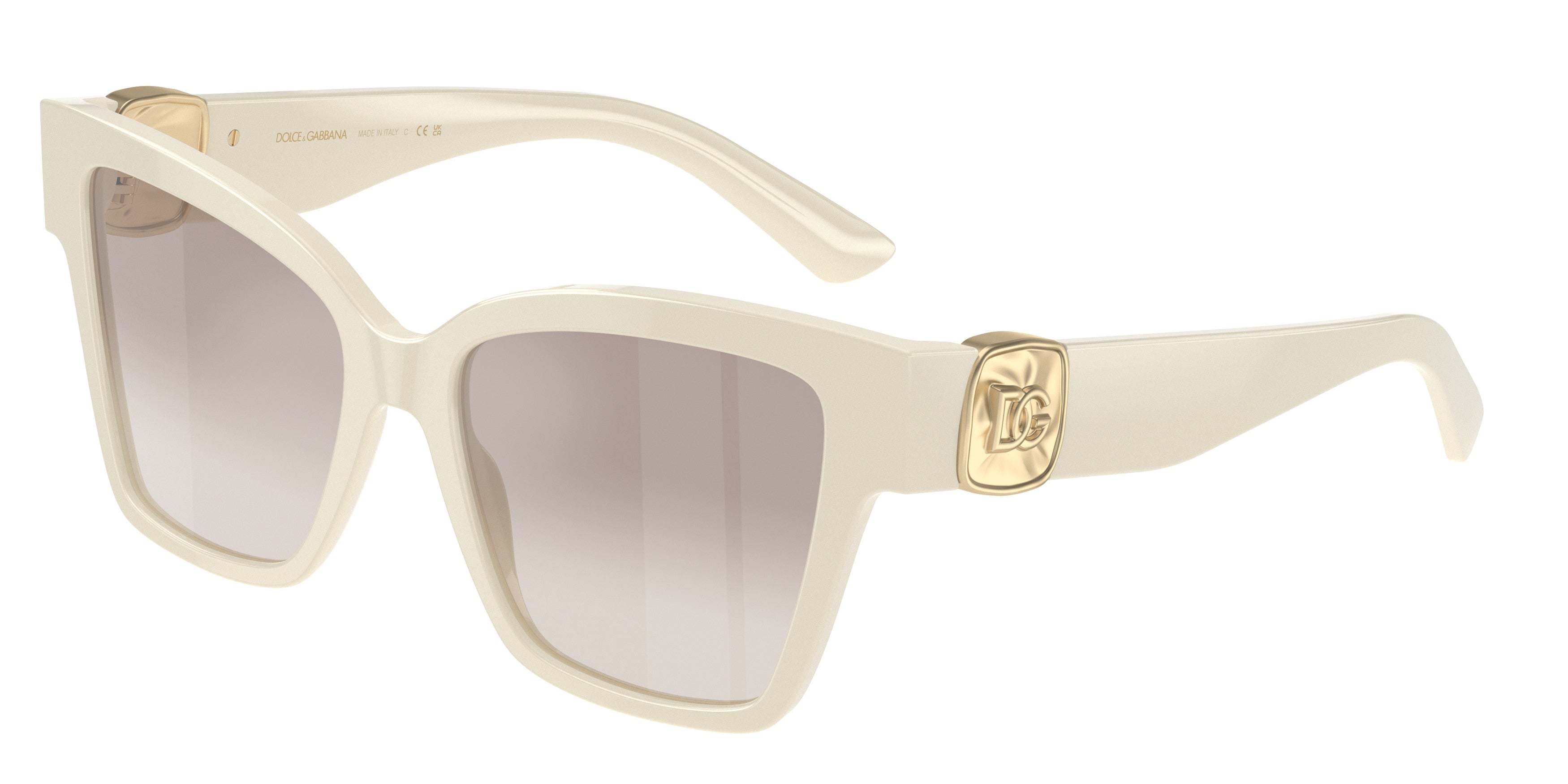 DOLCE & GABBANA DG4470 Square Sunglasses  331294-Cream 54-145-17 - Color Map Brown