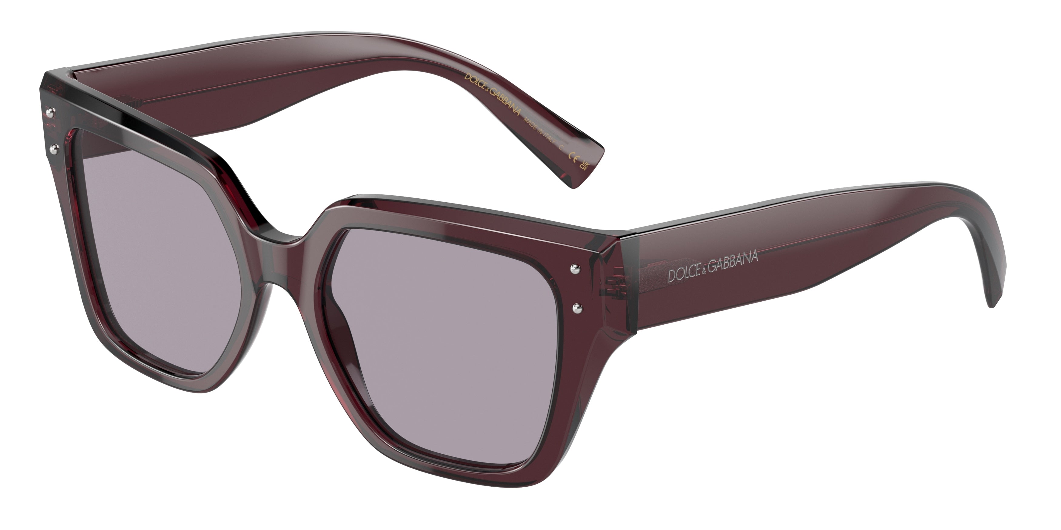 DOLCE & GABBANA DG4471 Square Sunglasses  3045AK-Transparent Violet 52-145-18 - Color Map Violet