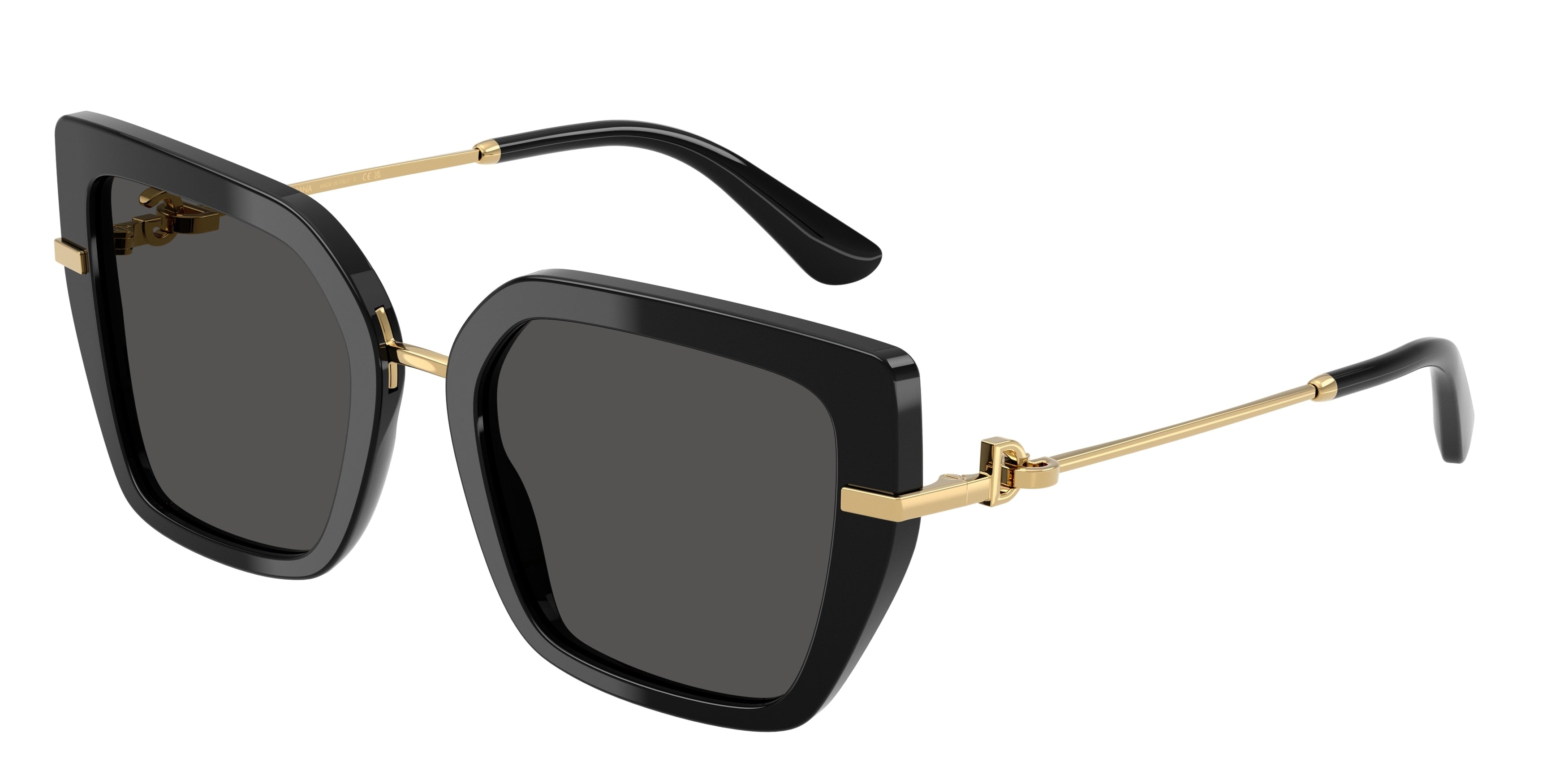 DOLCE & GABBANA DG4474 Butterfly Sunglasses  501/87-Black 53-140-20 - Color Map Black