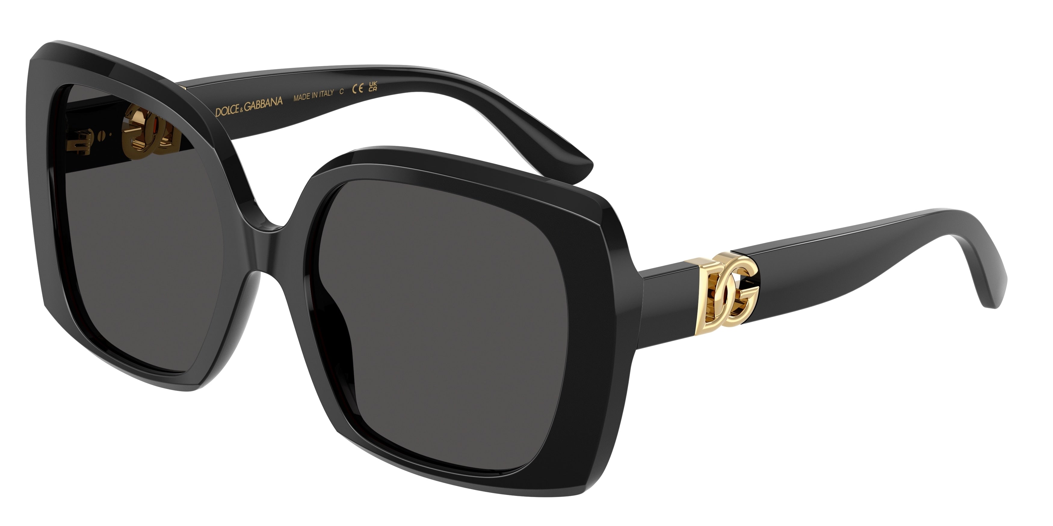 DOLCE & GABBANA DG4475 Square Sunglasses  501/87-Black 56-145-19 - Color Map Black