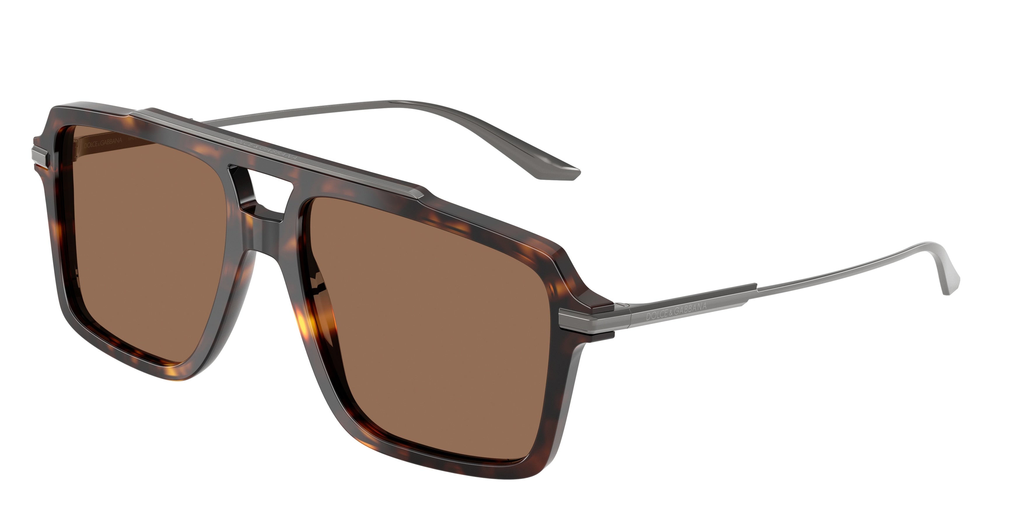 DOLCE & GABBANA DG4477 Pilot Sunglasses  502/73-Havana 56-145-17 - Color Map Tortoise