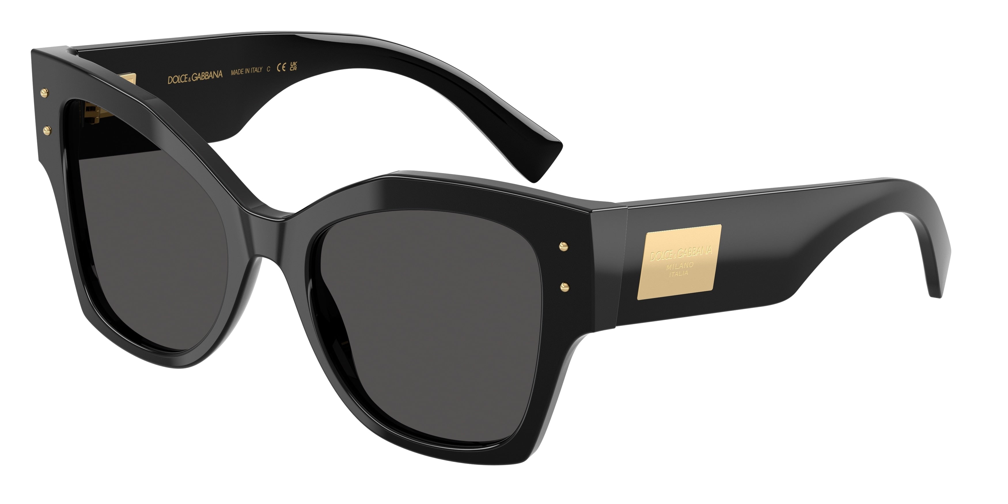 DOLCE & GABBANA DG4478 Cat Eye Sunglasses  501/87-Black 53-140-20 - Color Map Black