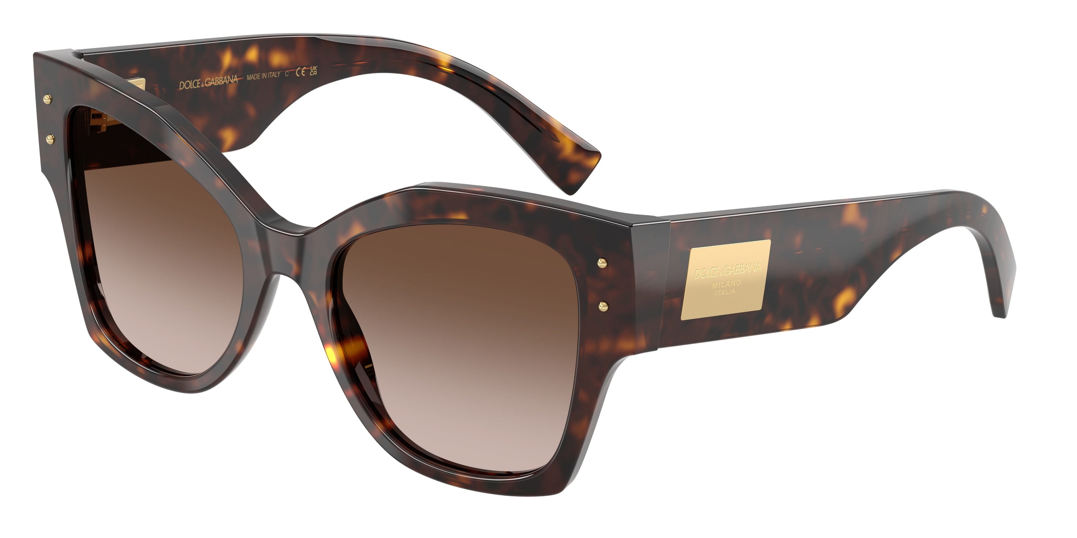 DOLCE & GABBANA DG4478 Cat Eye Sunglasses  502/13-Havana 53-140-20 - Color Map Tortoise
