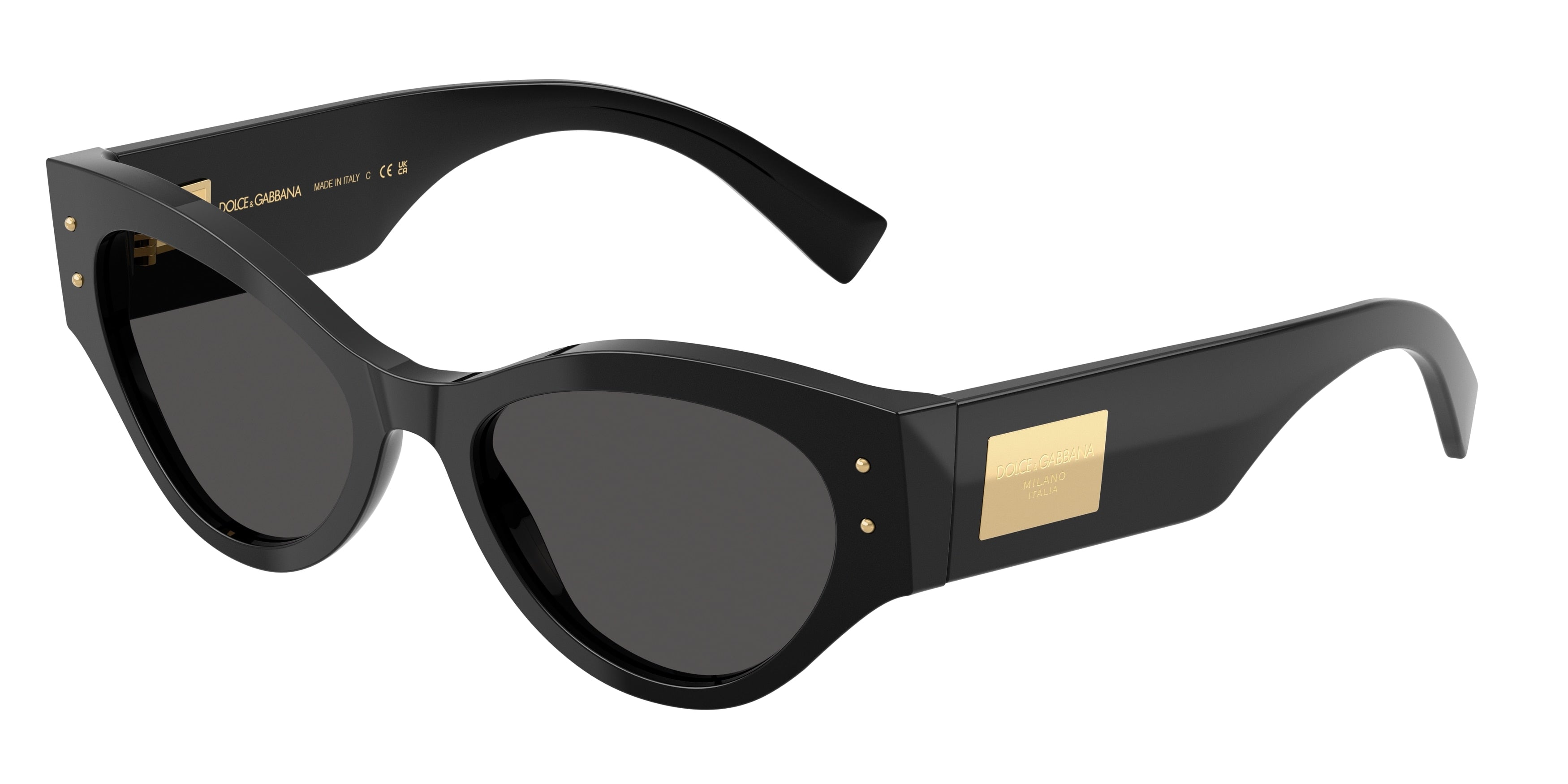 DOLCE & GABBANA DG4480F Butterfly Sunglasses  501/87-Black 53-140-19 - Color Map Black