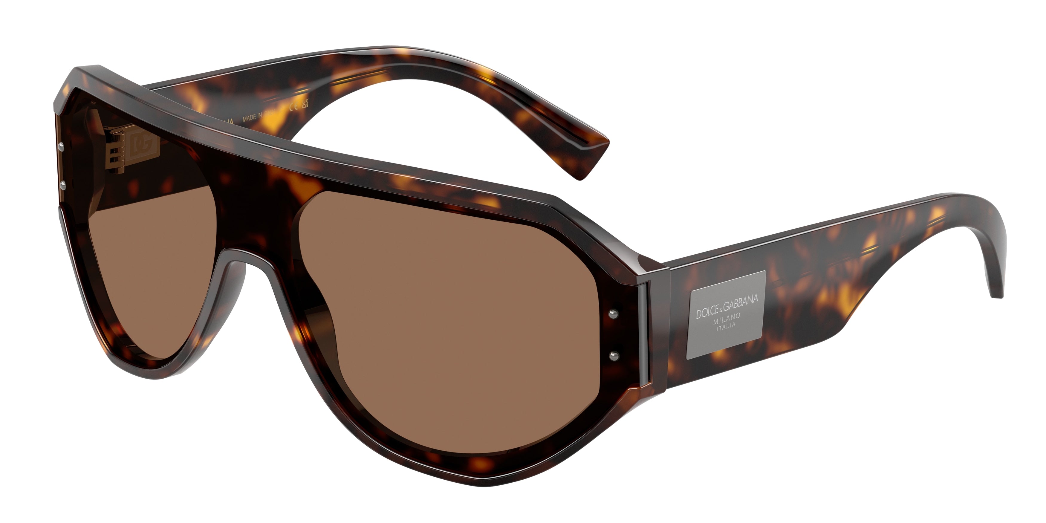 DOLCE & GABBANA DG4481F Pilot Sunglasses  502/73-Havana 0-140-147 - Color Map Tortoise