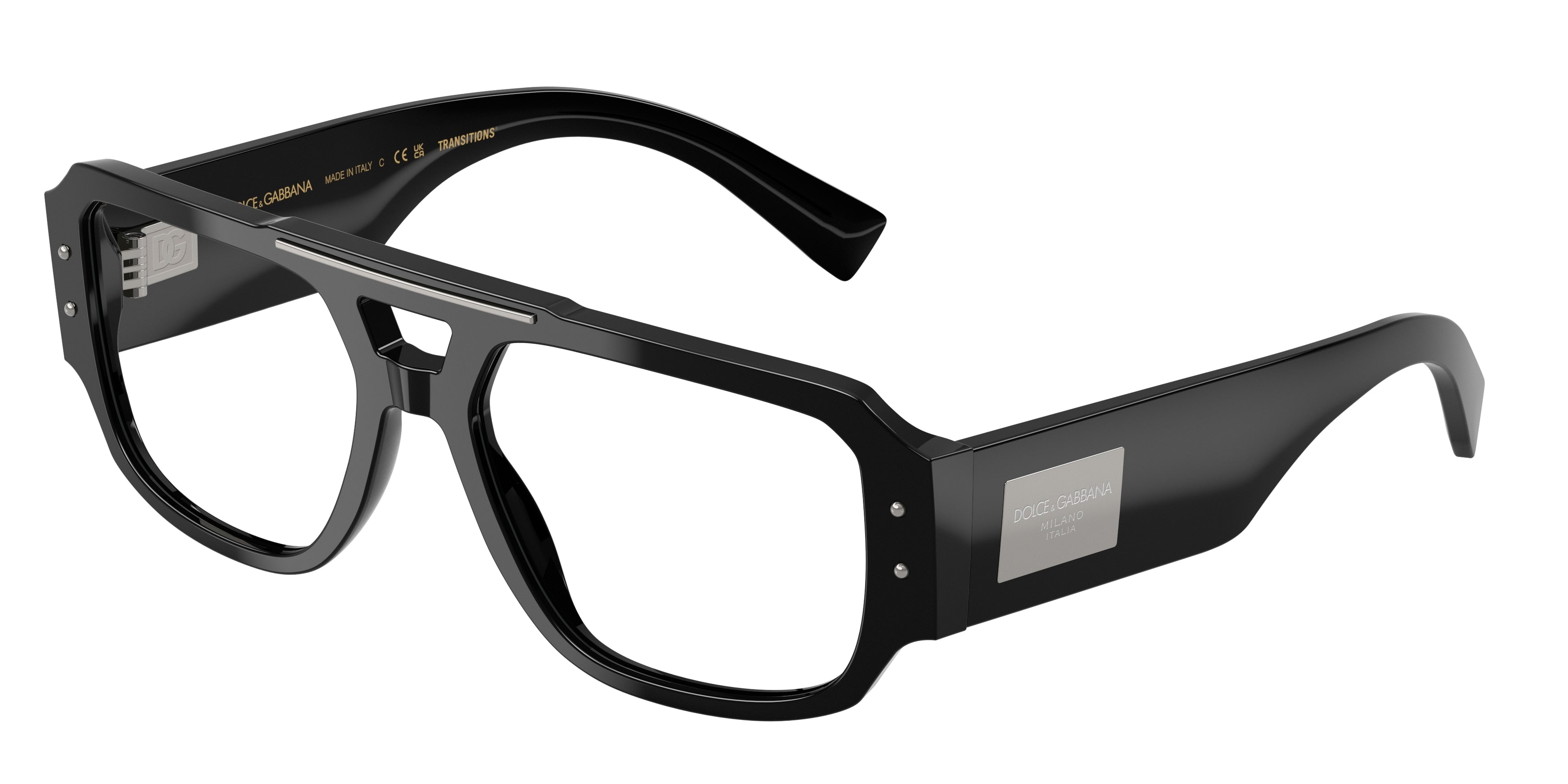 DOLCE & GABBANA DG4482 Pilot Sunglasses  501/M3-Black 57-140-18 - Color Map Black