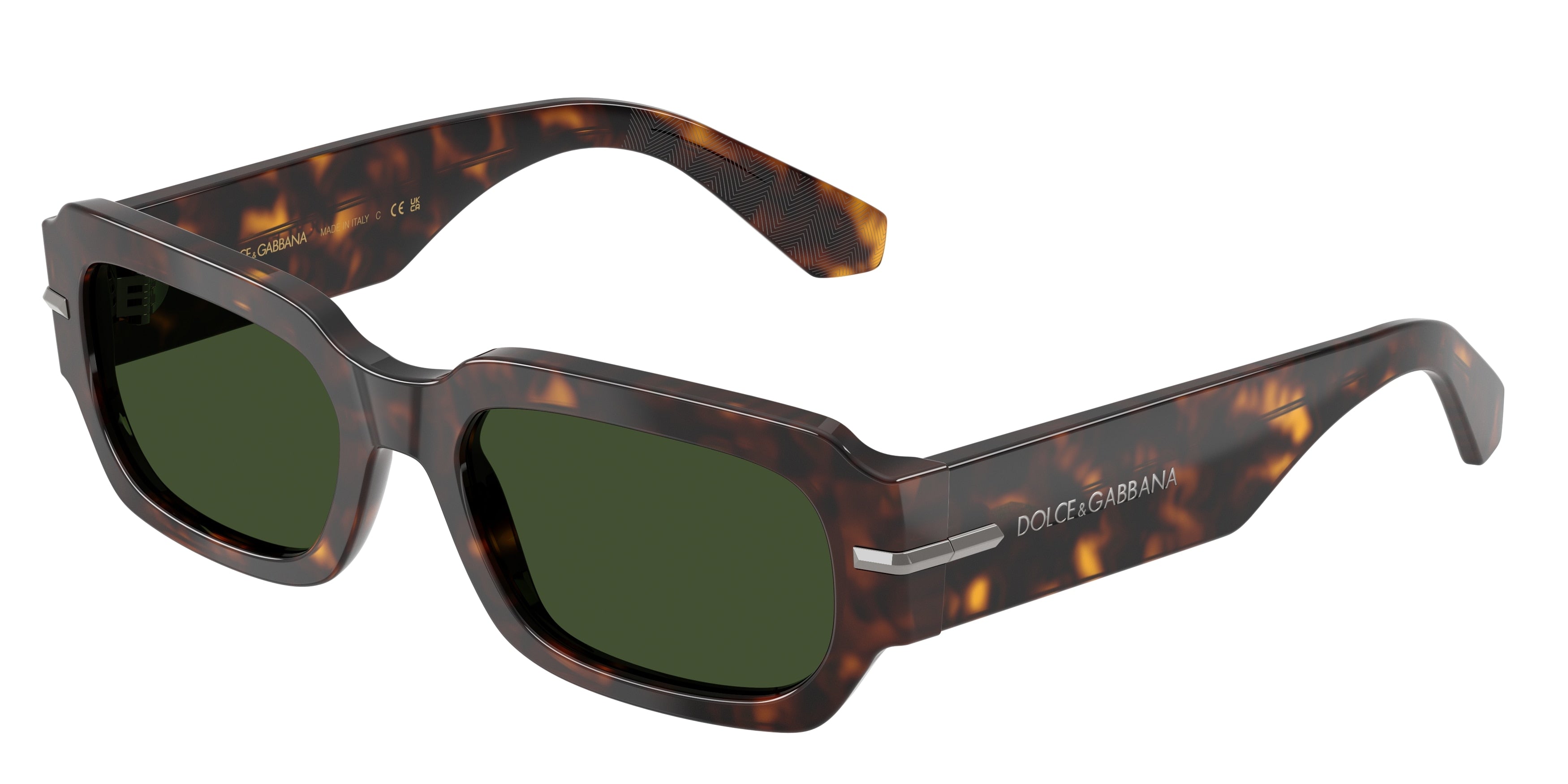 DOLCE & GABBANA DG4485 Rectangle Sunglasses  502/71-Havana 54-145-19 - Color Map Tortoise