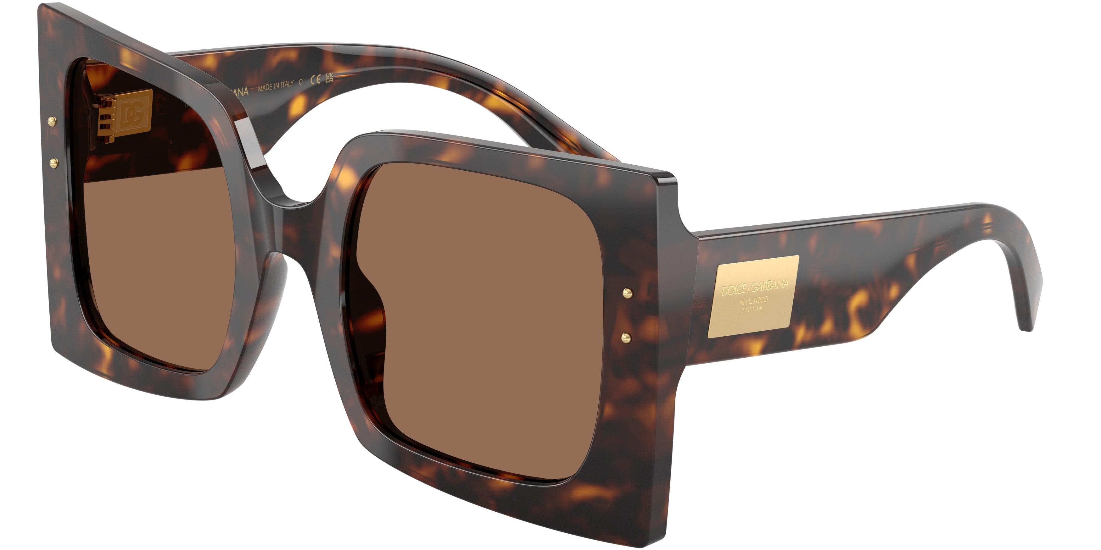 DOLCE & GABBANA DG4490 Square Sunglasses  502/73-Havana 53-140-24 - Color Map Tortoise