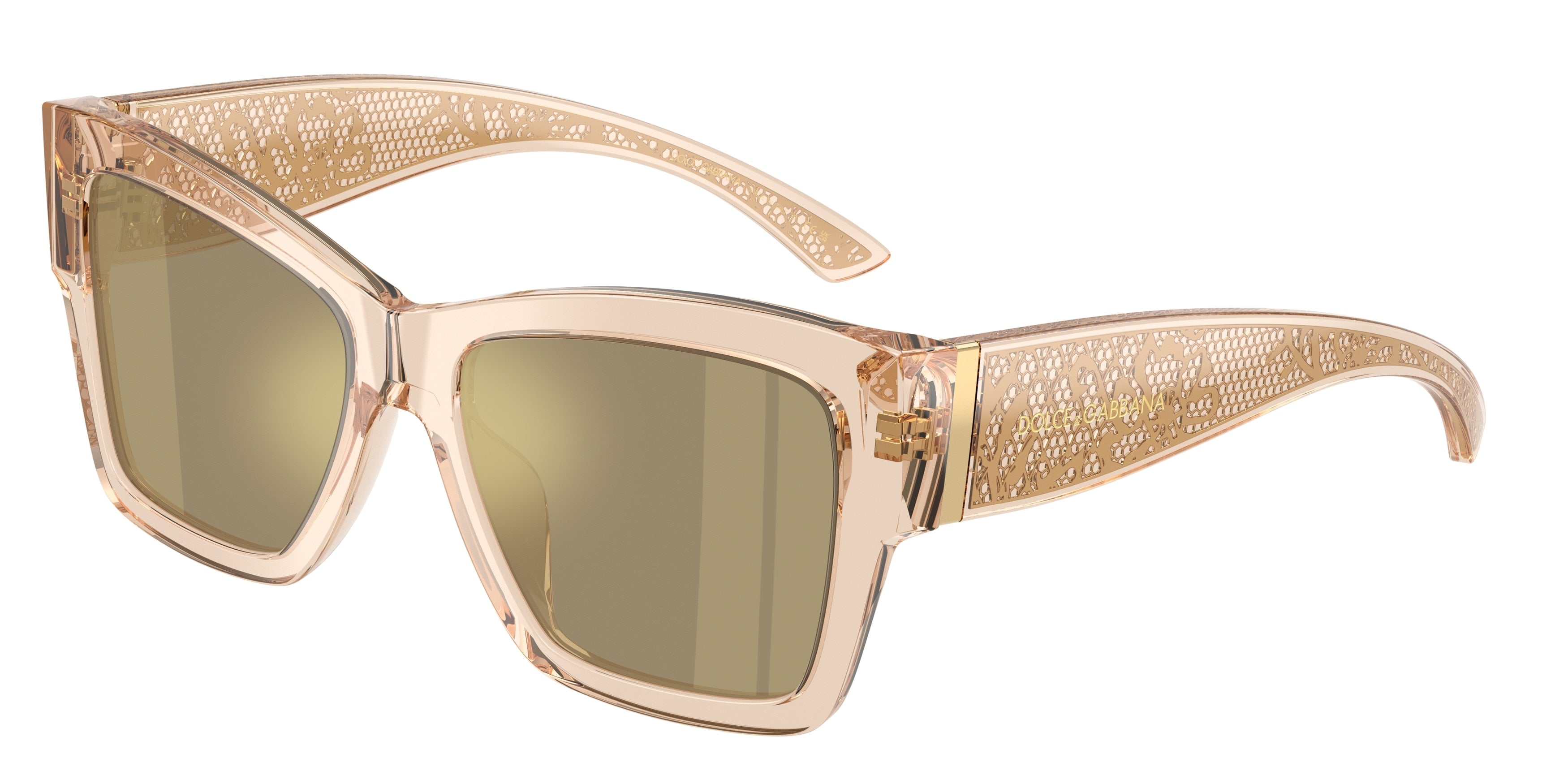 DOLCE & GABBANA DG4493 Square Sunglasses  343203-Transparent Camel 55-145-17 - Color Map Brown