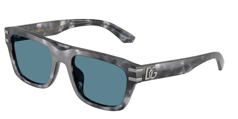 DOLCE & GABBANA DG4496 Rectangle Sunglasses  3445/1-Grey Havana 54-145-21 - Color Map Tortoise