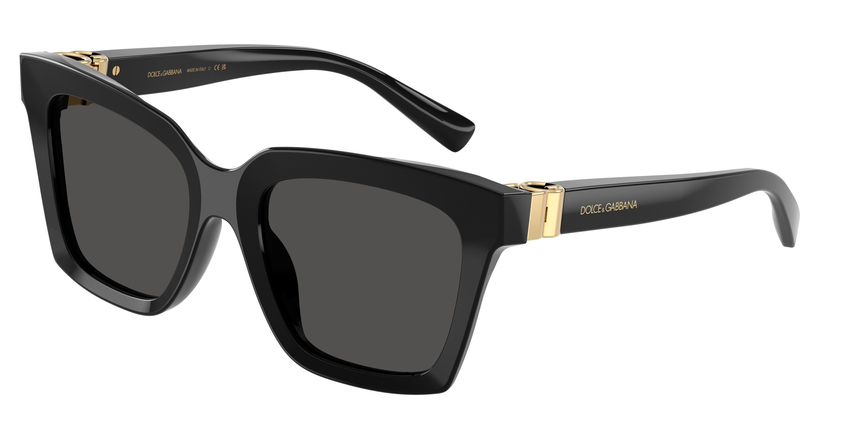 DOLCE & GABBANA DG4498 Square Sunglasses  501/87-Black 55-140-20 - Color Map Black
