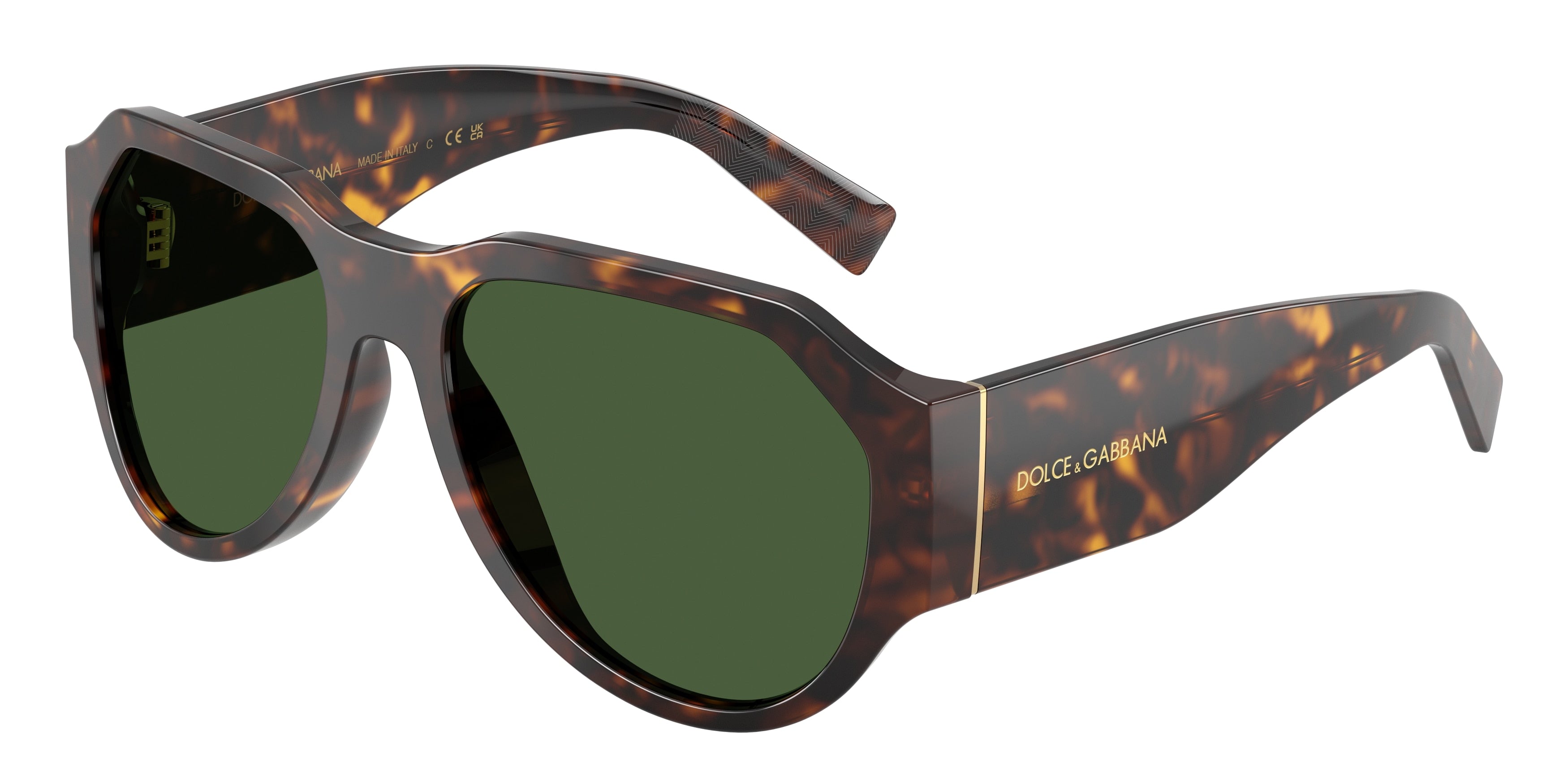 DOLCE & GABBANA DG4504 Pilot Sunglasses  502/71-Havana 58-140-18 - Color Map Tortoise