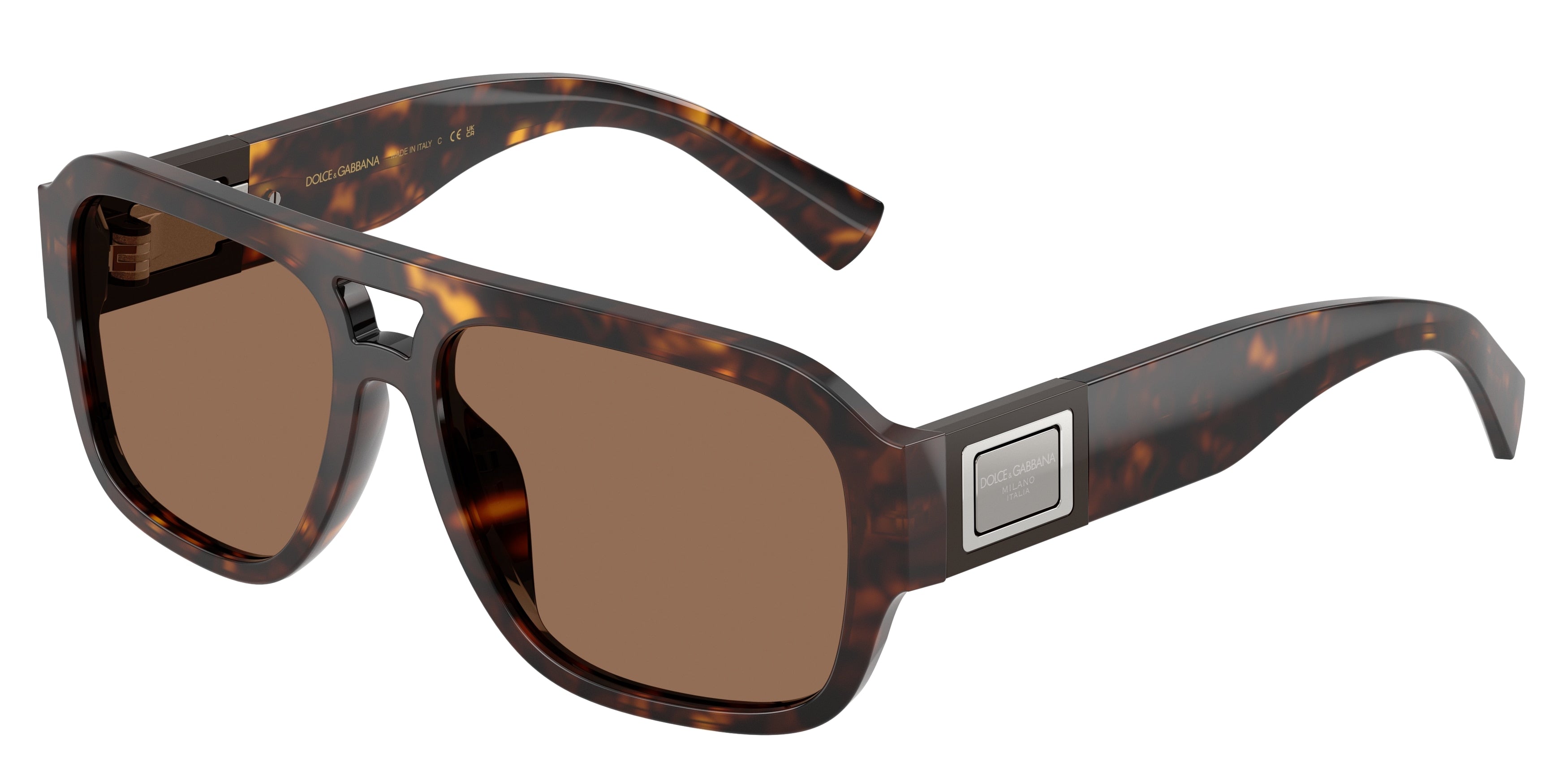DOLCE & GABBANA DG4506 Pilot Sunglasses  502/73-Havana 58-145-16 - Color Map Tortoise