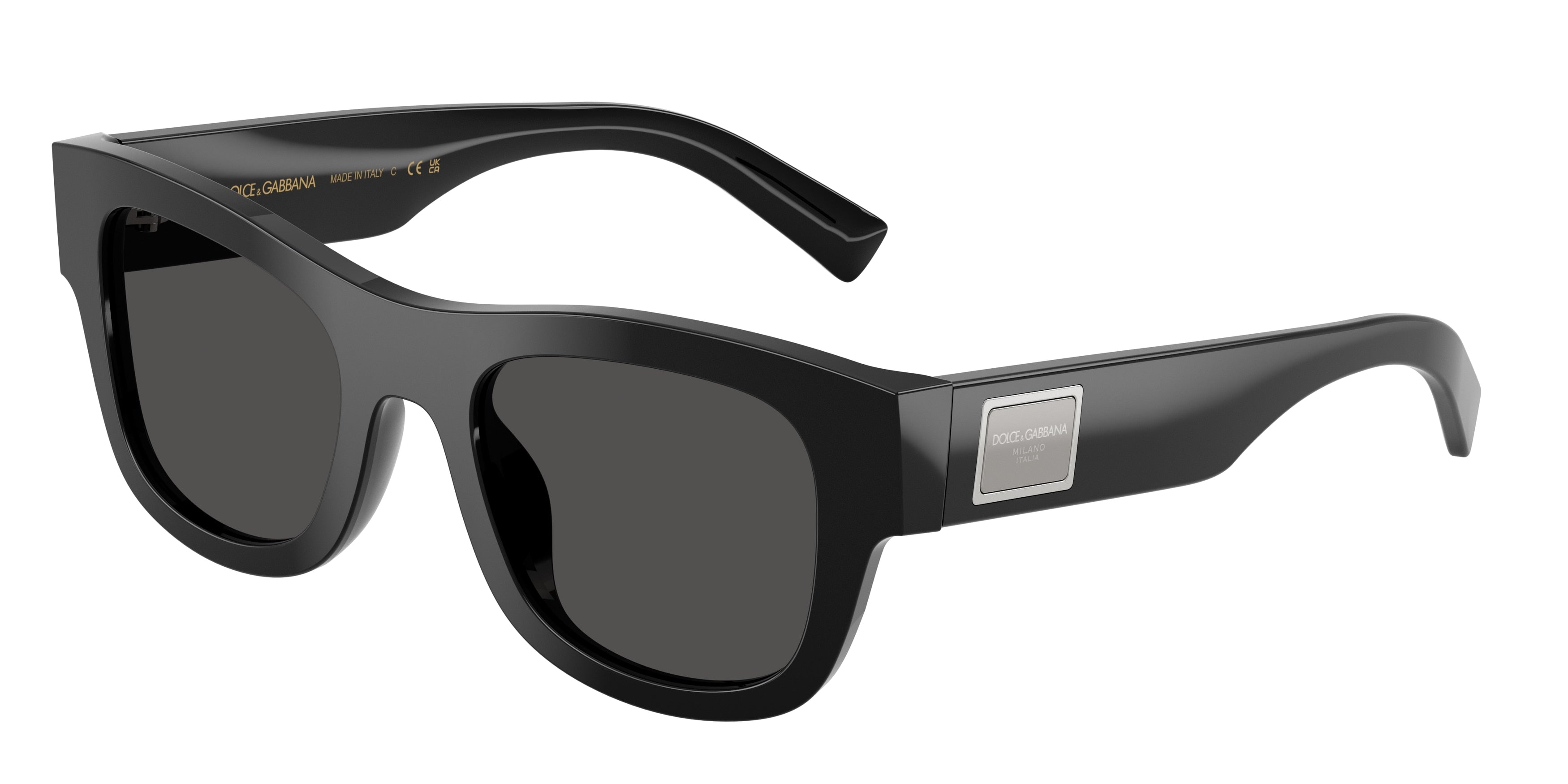 DOLCE & GABBANA DG4509 Square Sunglasses  501/87-Black 52-140-21 - Color Map Black