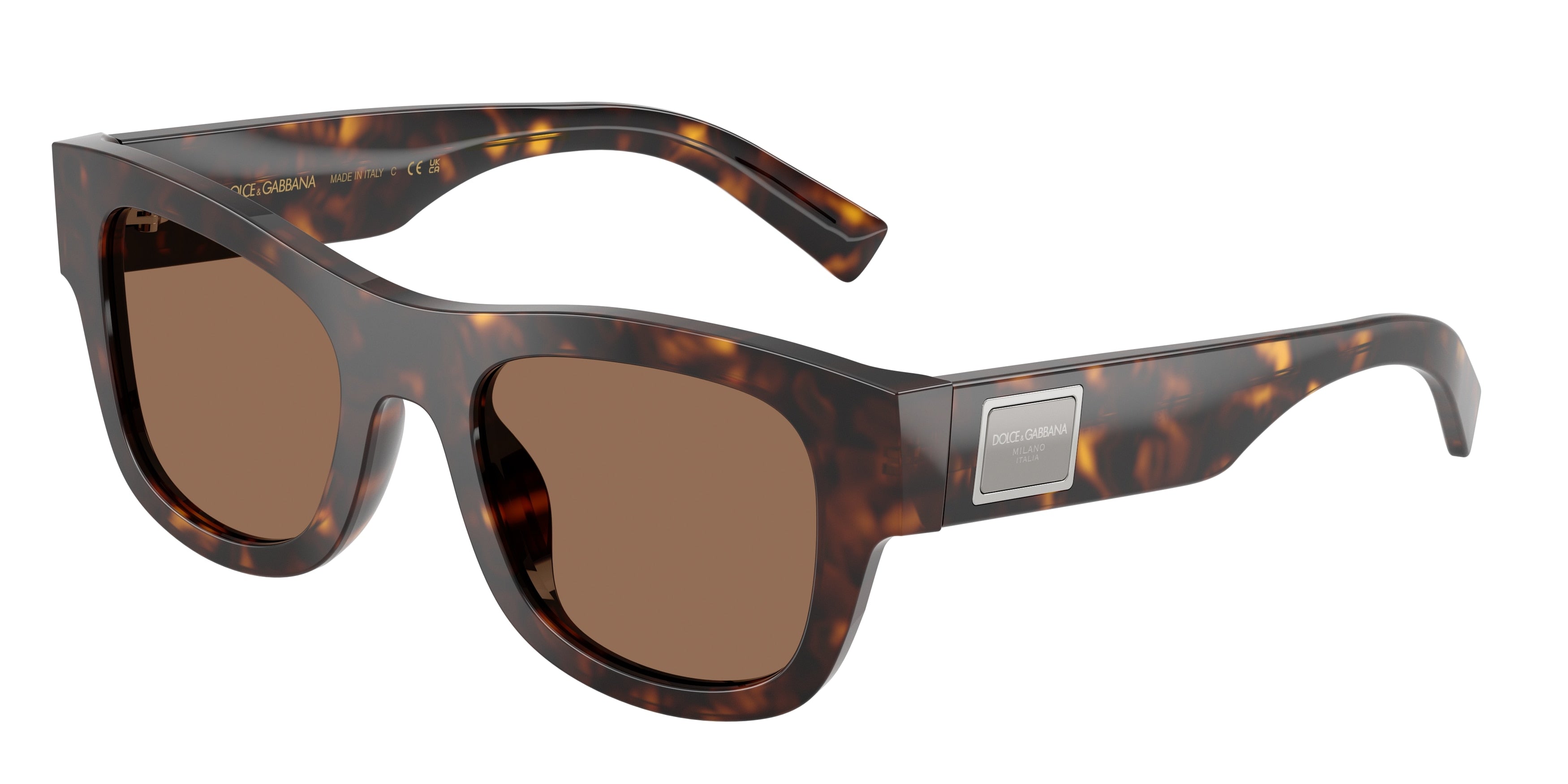 DOLCE & GABBANA DG4509 Square Sunglasses  502/73-Havana 52-140-21 - Color Map Tortoise