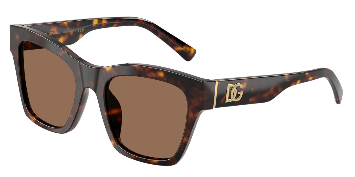 DOLCE & GABBANA DG4512 Square Sunglasses  502/73-Havana 53-145-20 - Color Map Tortoise