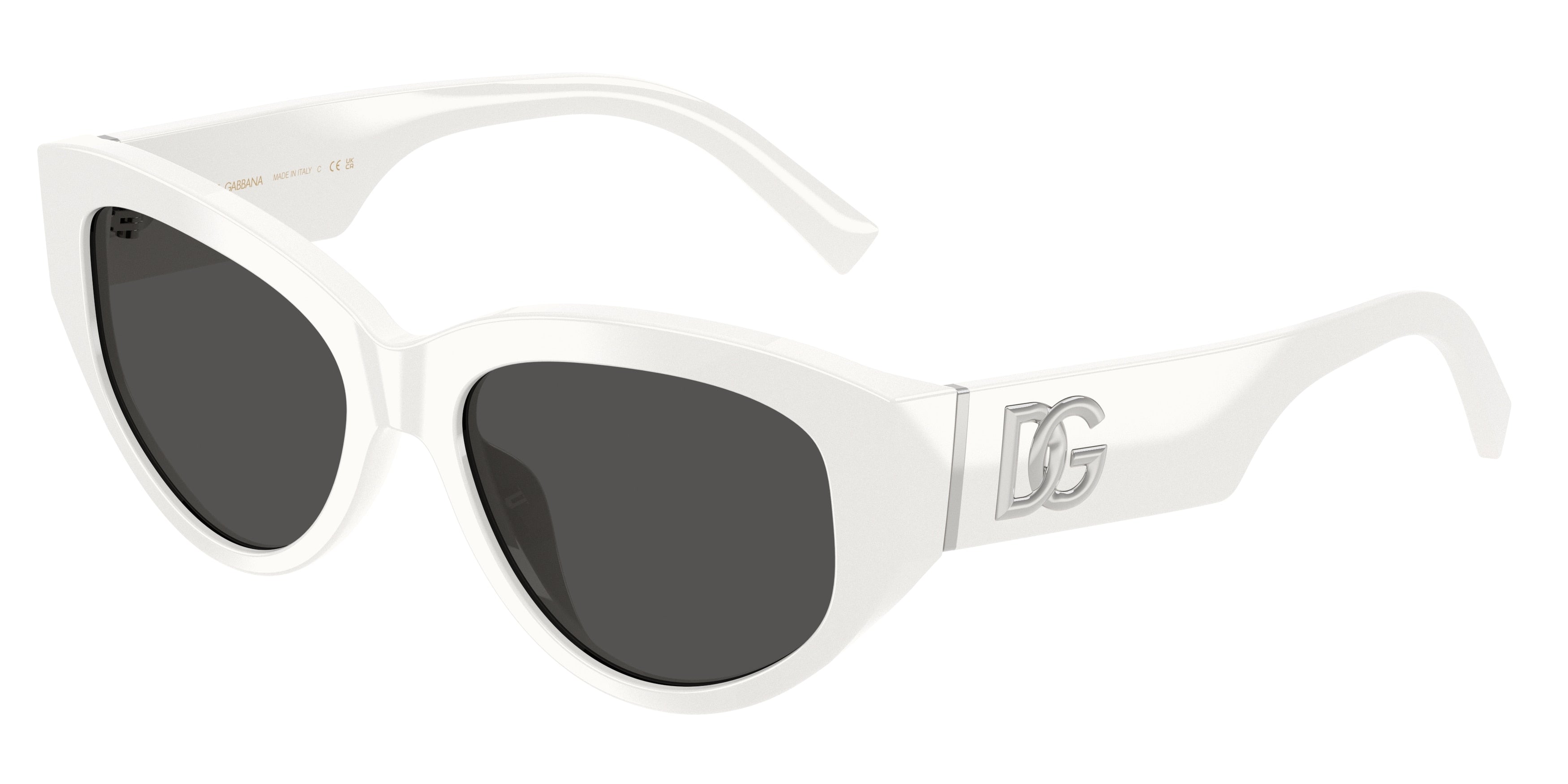 DOLCE & GABBANA DG4514 Cat Eye Sunglasses  331287-White 55-145-17 - Color Map White
