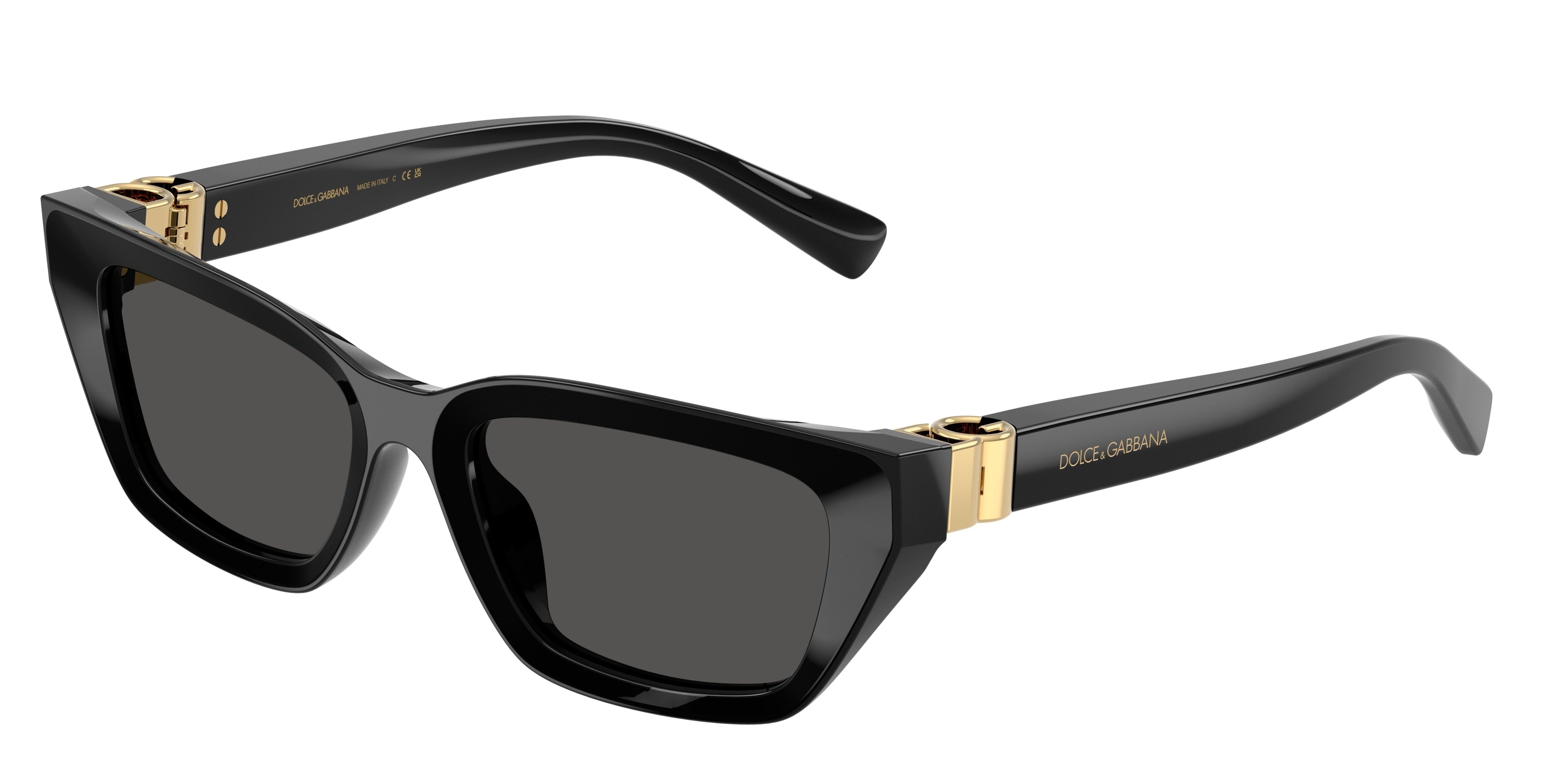 DOLCE & GABBANA DG4532 Cat Eye Sunglasses  501/87-Black 53-140-18 - Color Map Black