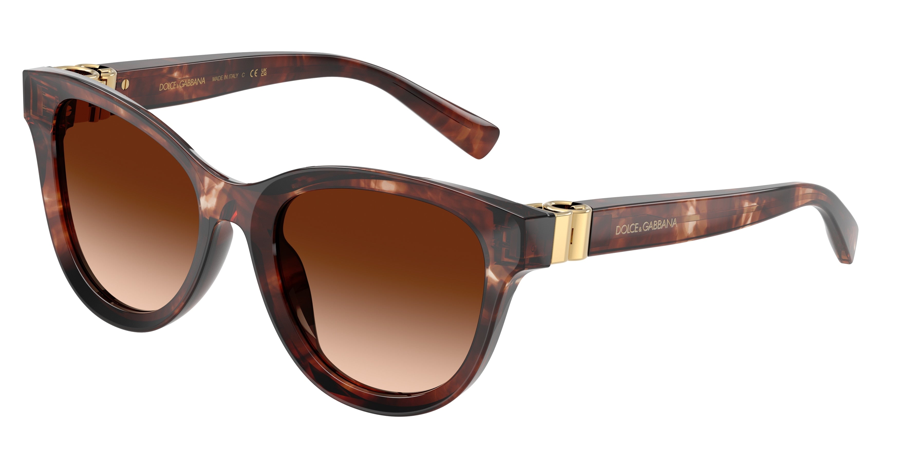 DOLCE & GABBANA DG4533 Phantos Sunglasses  322274-Dark Red Havana 54-140-20 - Color Map Red