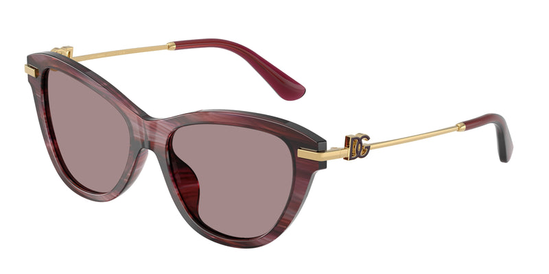 DOLCE & GABBANA DG4534 Butterfly Sunglasses  3474LA-Striped Violet 53-140-16 - Color Map Violet