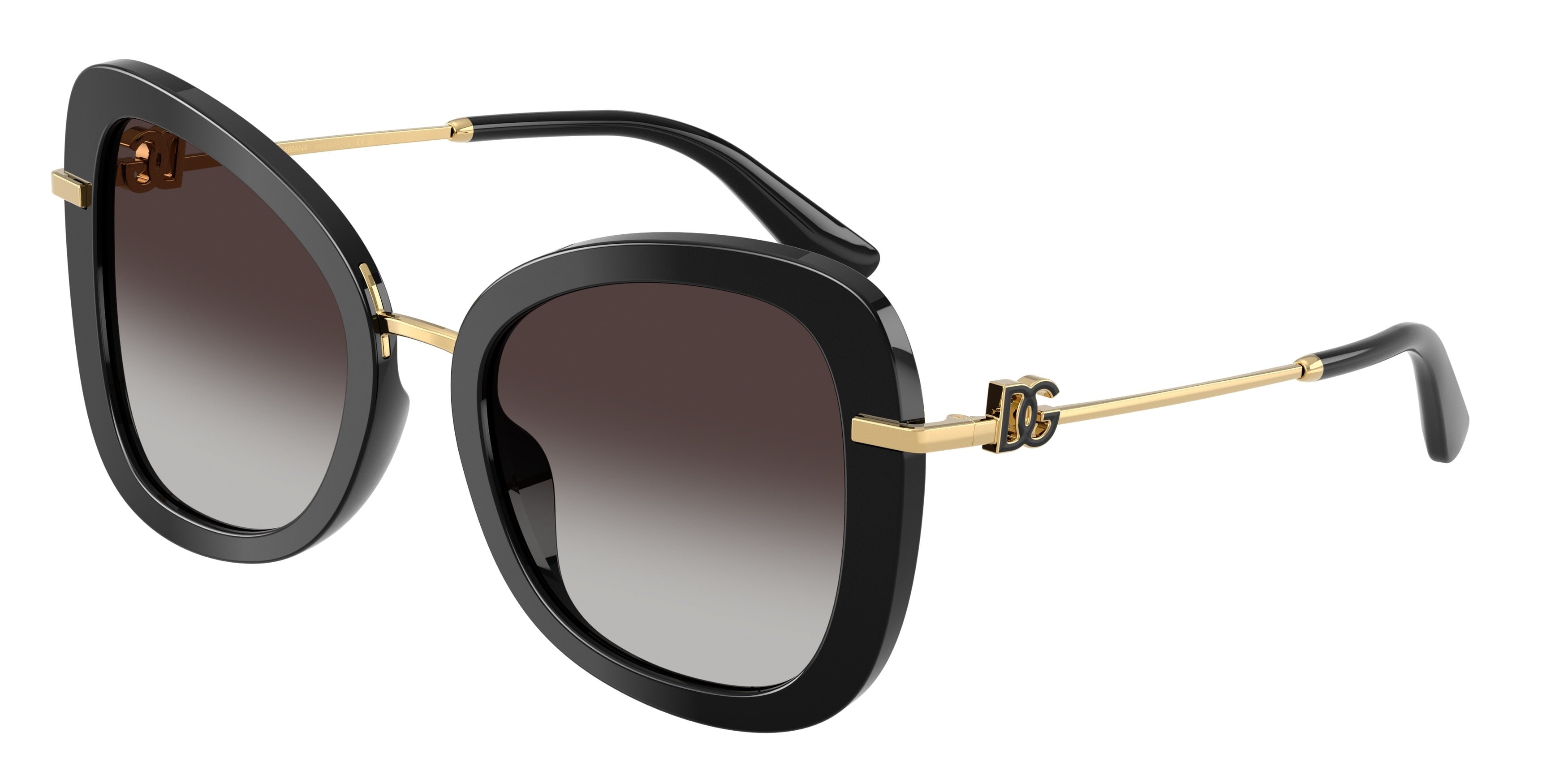 DOLCE & GABBANA DG4535 Butterfly Sunglasses  501/8G-Black 53-145-21 - Color Map Black