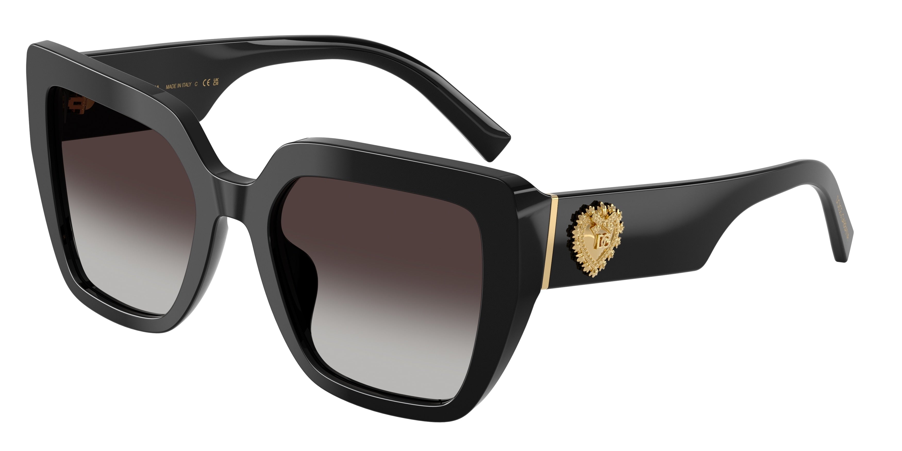 DOLCE & GABBANA DG4538 Square Sunglasses  501/8G-Black 54-145-20 - Color Map Black