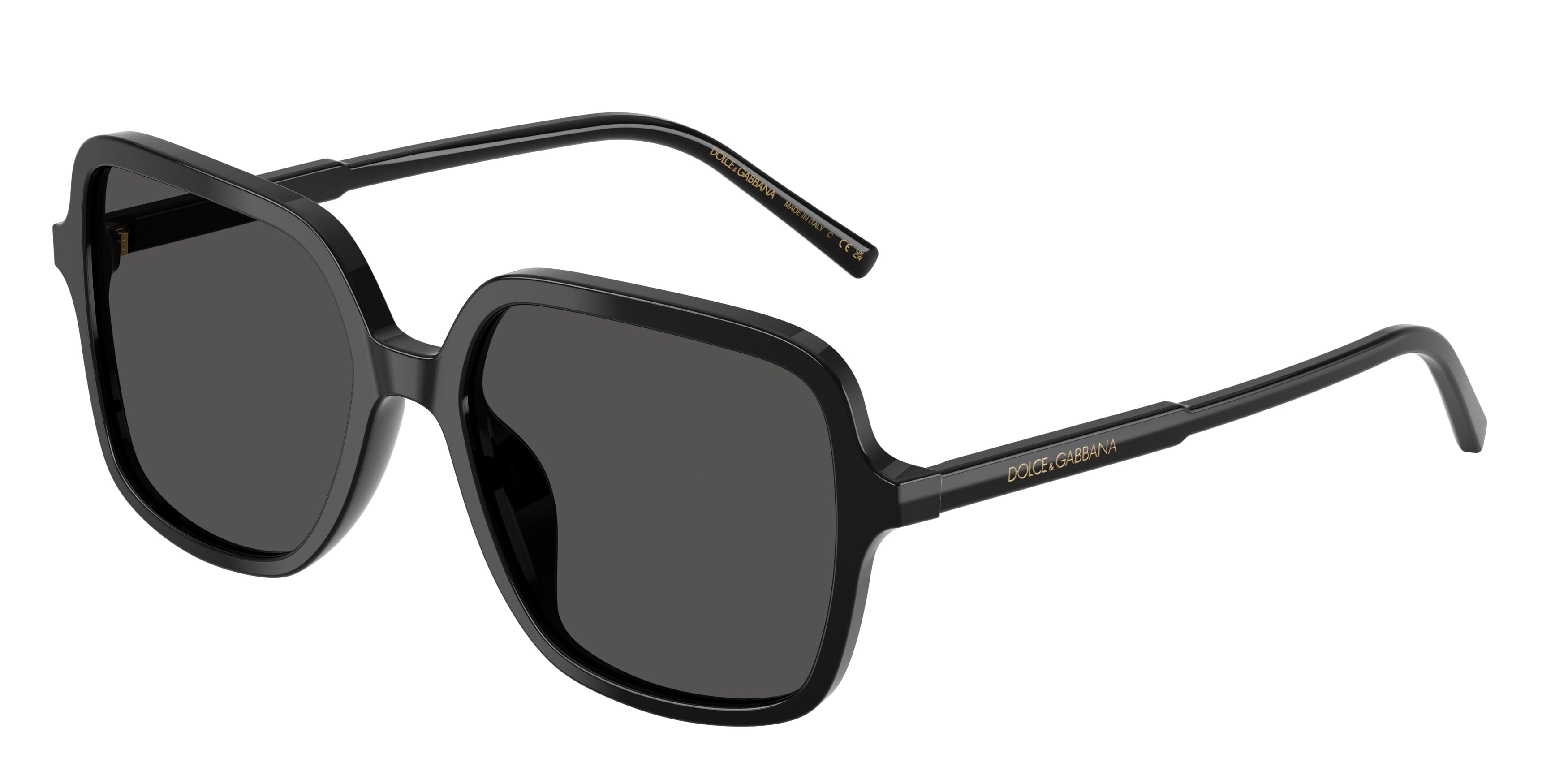 DOLCE & GABBANA DG4539 Square Sunglasses  501/87-Black 55-145-17 - Color Map Black