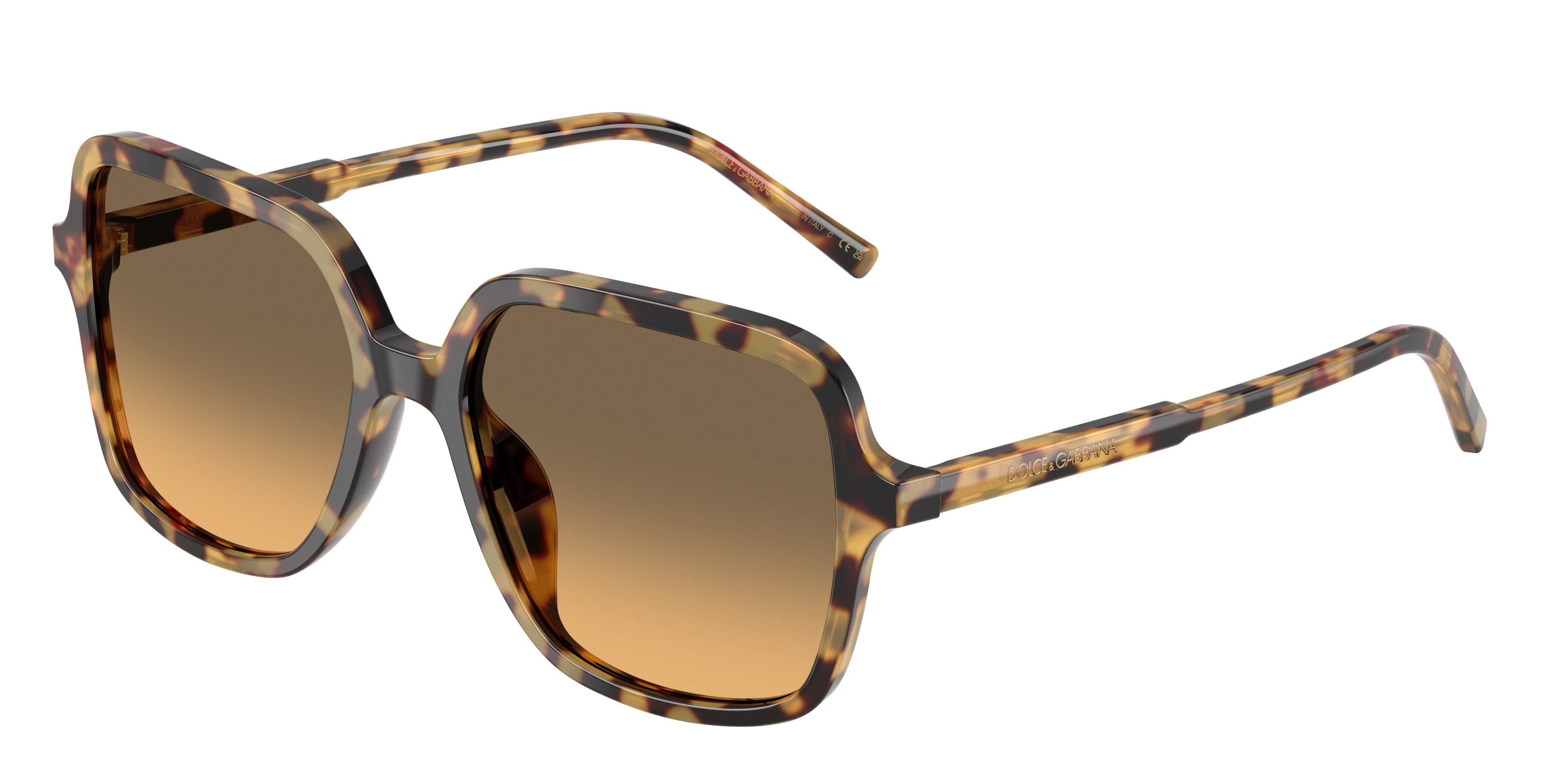 DOLCE & GABBANA DG4539 Square Sunglasses  512/11-Yellow Havana 55-145-17 - Color Map Tortoise