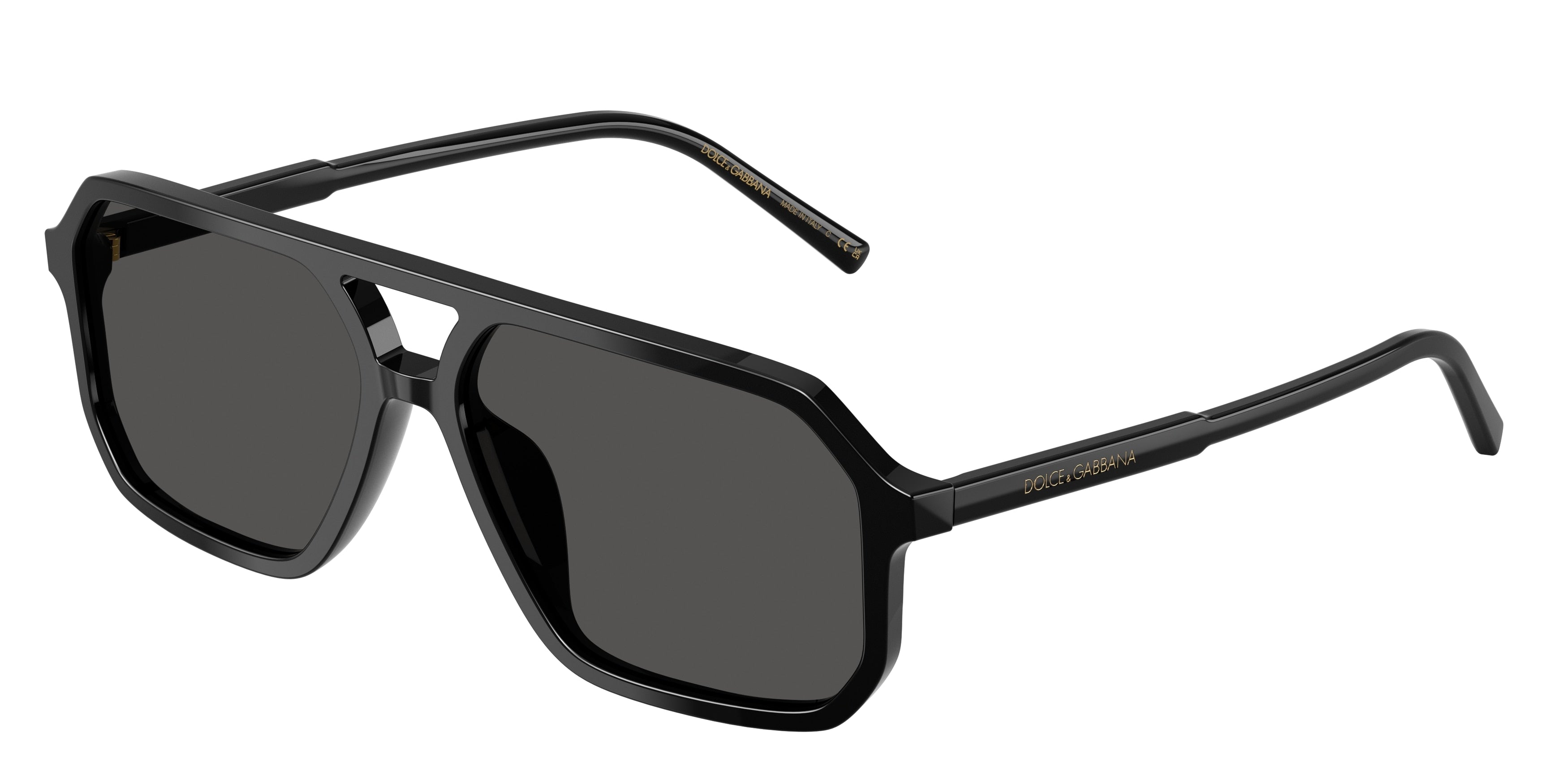 DOLCE & GABBANA DG4541 Pilot Sunglasses  501/87-Black 59-145-15 - Color Map Black