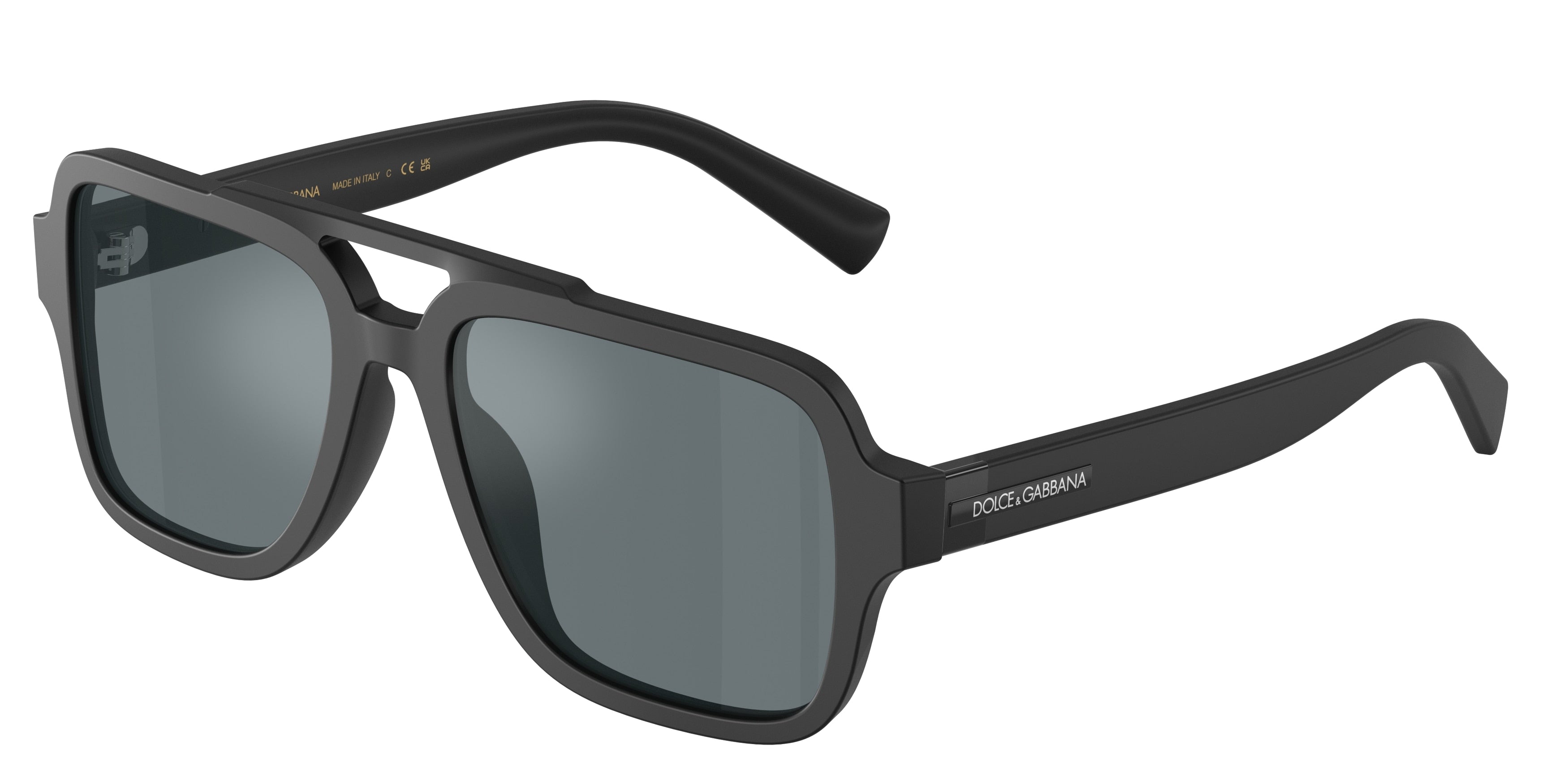 DOLCE & GABBANA DG4544 Pilot Sunglasses  25256G-Matte Black 56-145-18 - Color Map Black