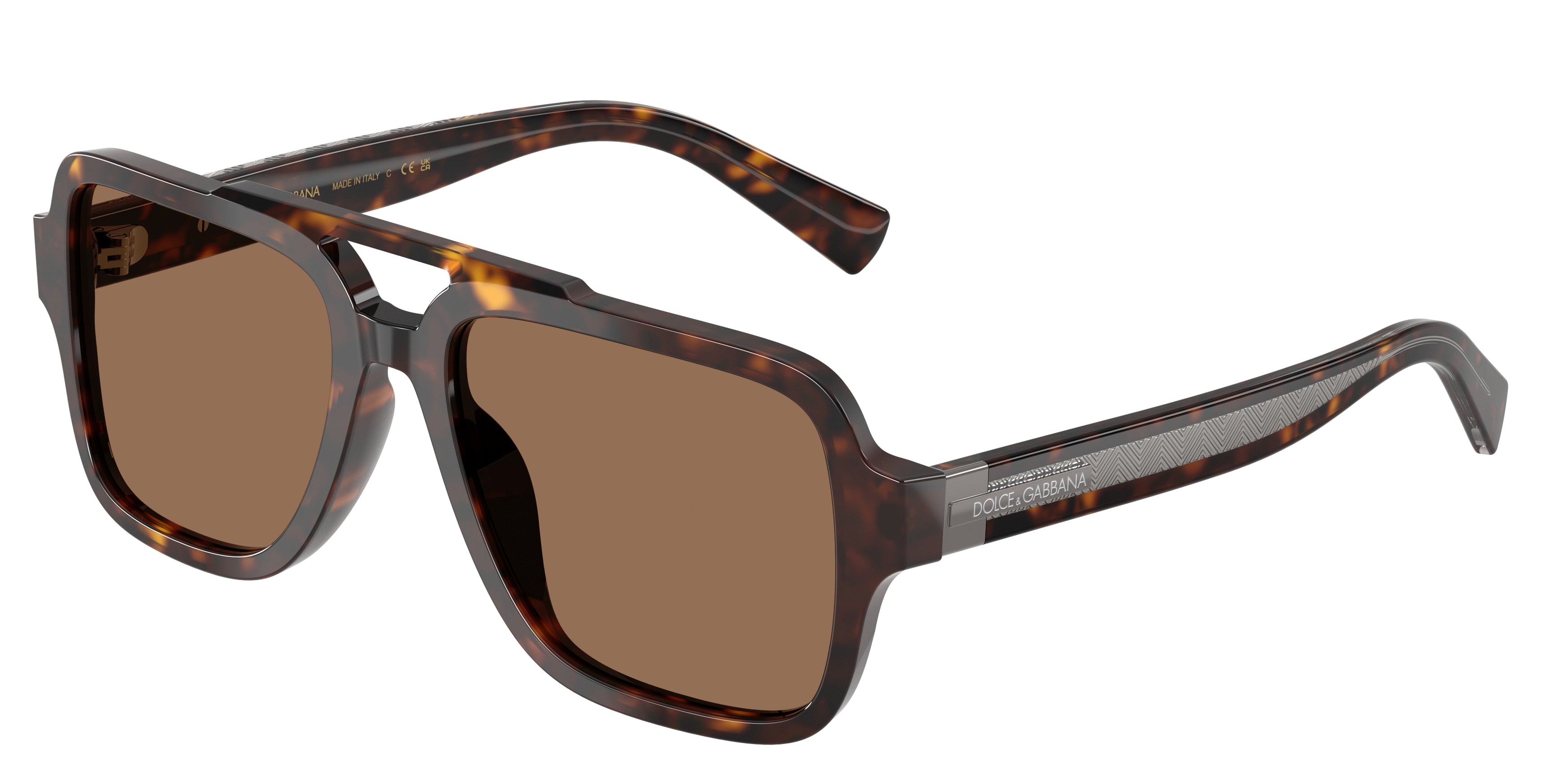 DOLCE & GABBANA DG4544 Pilot Sunglasses  502/73-Havana 56-145-18 - Color Map Tortoise