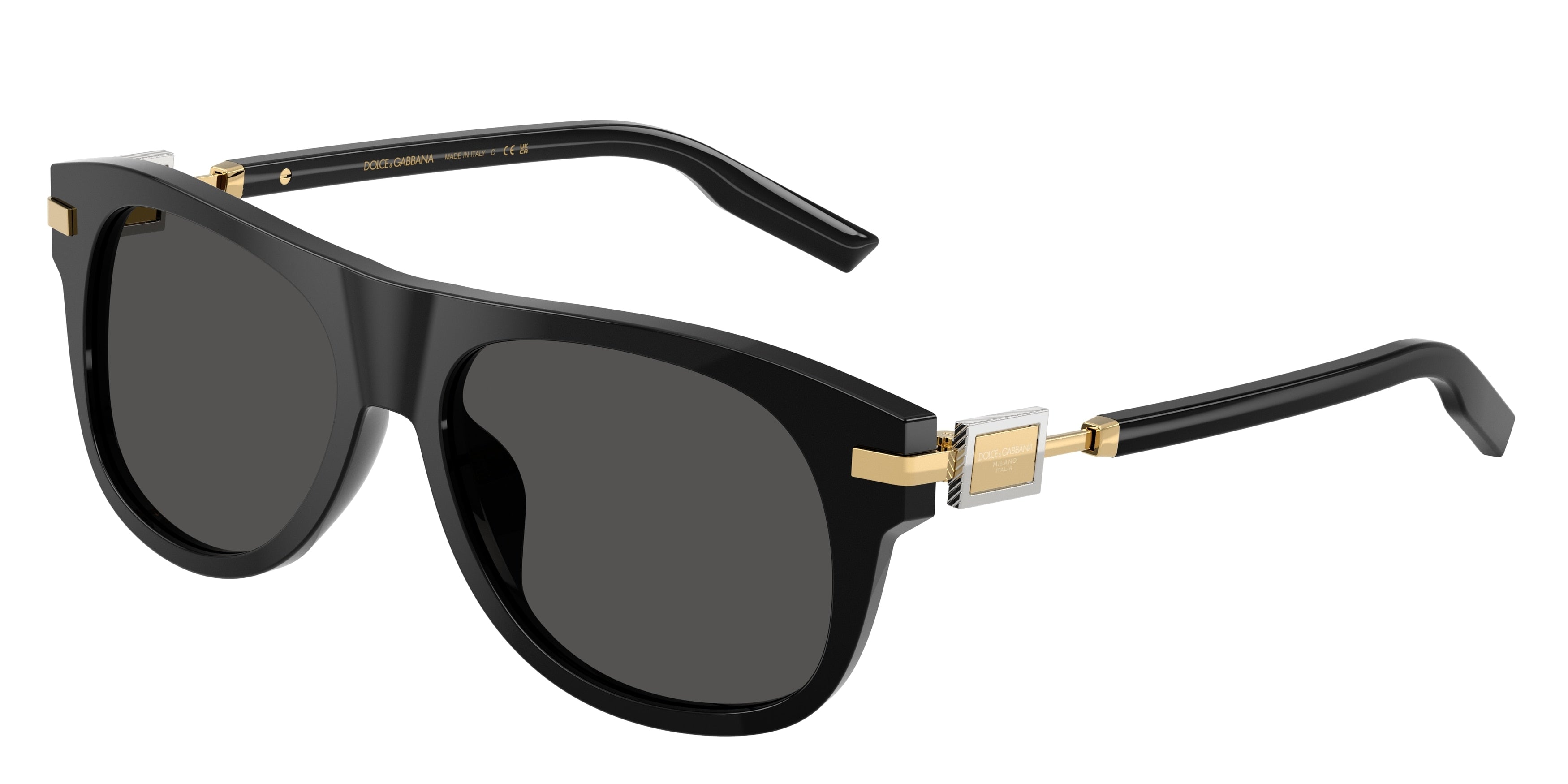 DOLCE & GABBANA DG4546 Square Sunglasses  501/87-Black 56-145-16 - Color Map Black