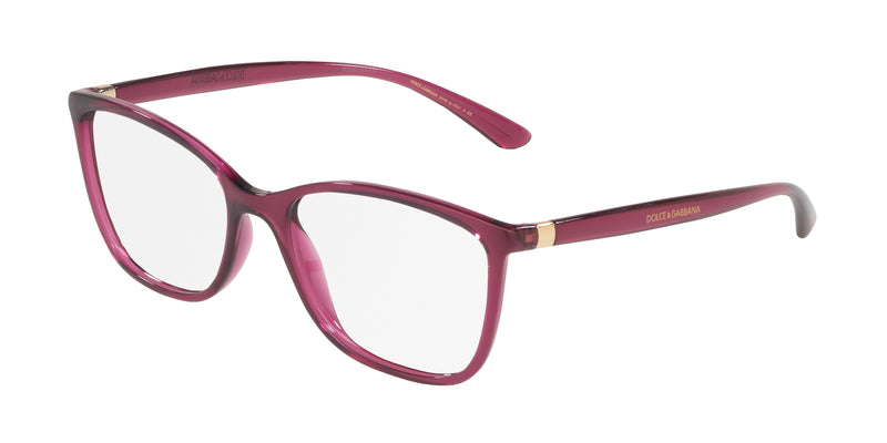 DOLCE & GABBANA DG5026 Rectangle Eyeglasses  1754-Transparent Dark Cherry 54-140-17 - Color Map Red