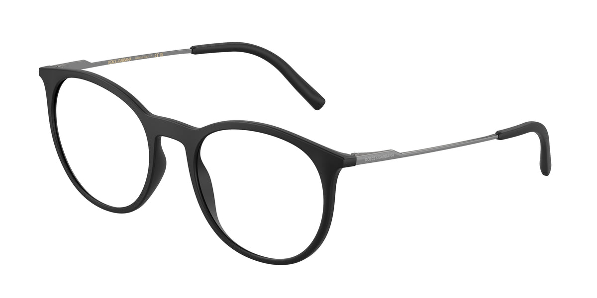 DOLCE & GABBANA DG5031 Phantos Eyeglasses  2525-Matte Black 51-140-19 - Color Map Black
