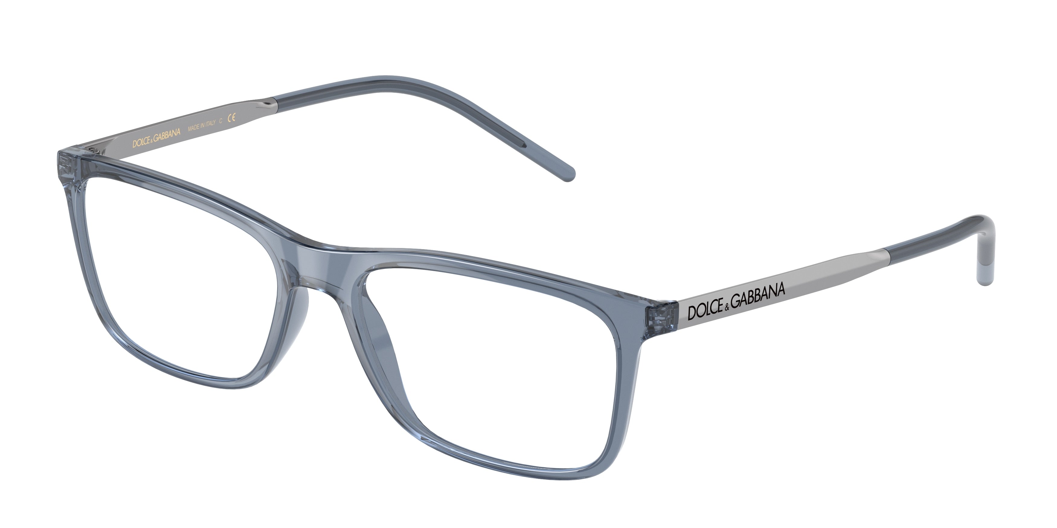 DOLCE & GABBANA DG5044 Rectangle Eyeglasses  3040-Blue 53-145-17 - Color Map Blue