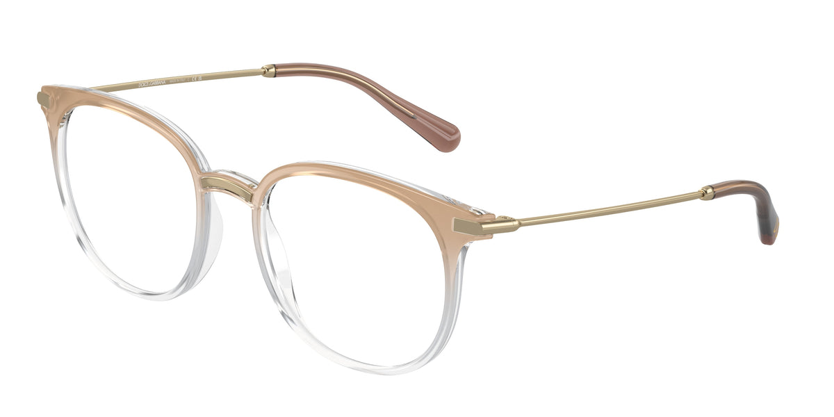 DOLCE & GABBANA DG5071 Phantos Eyeglasses  3432-Camel Gradient Crystal 52-140-19 - Color Map Brown