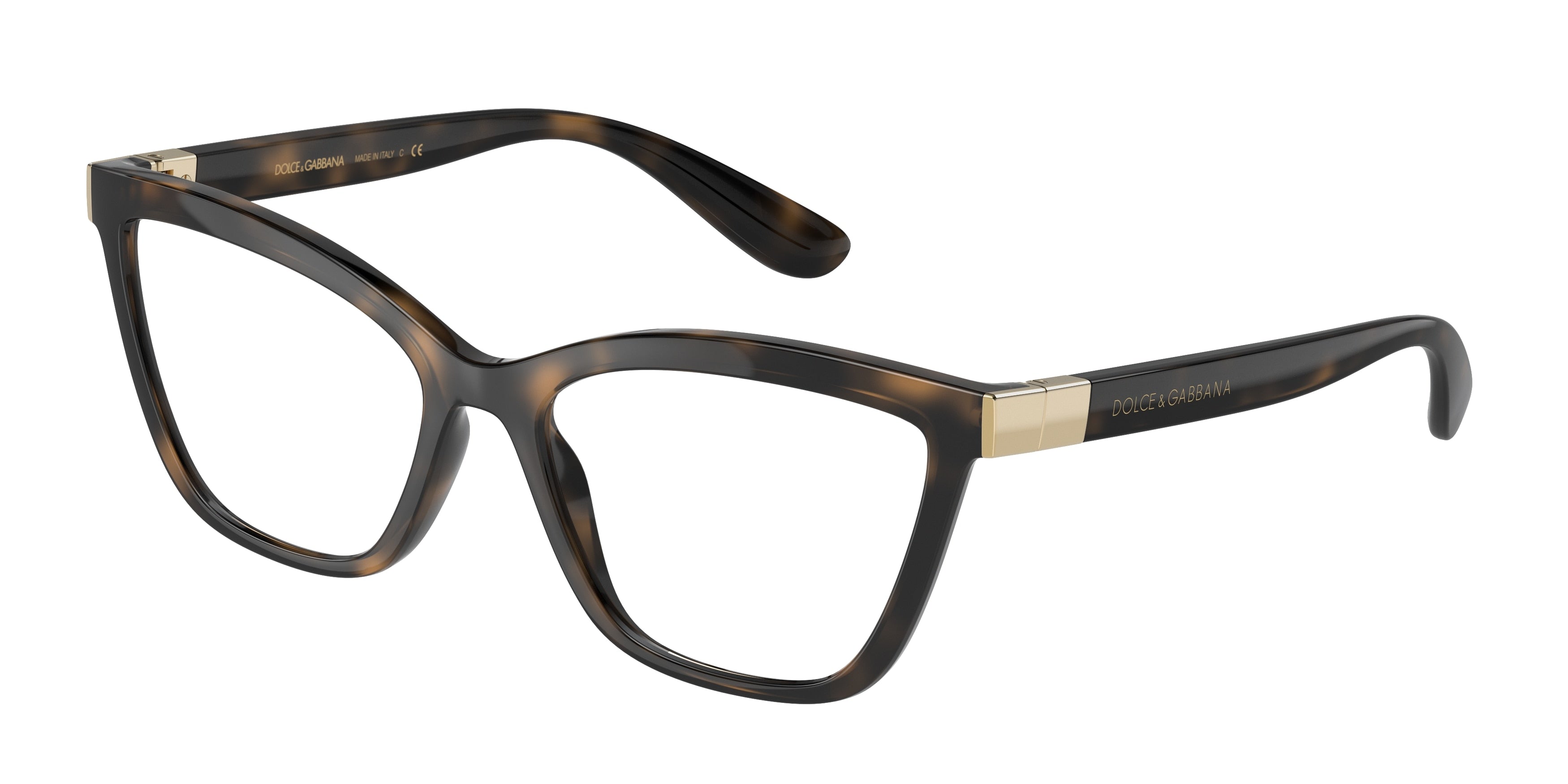 DOLCE & GABBANA DG5076 Cat Eye Eyeglasses  502-Havana 55-140-17 - Color Map Tortoise