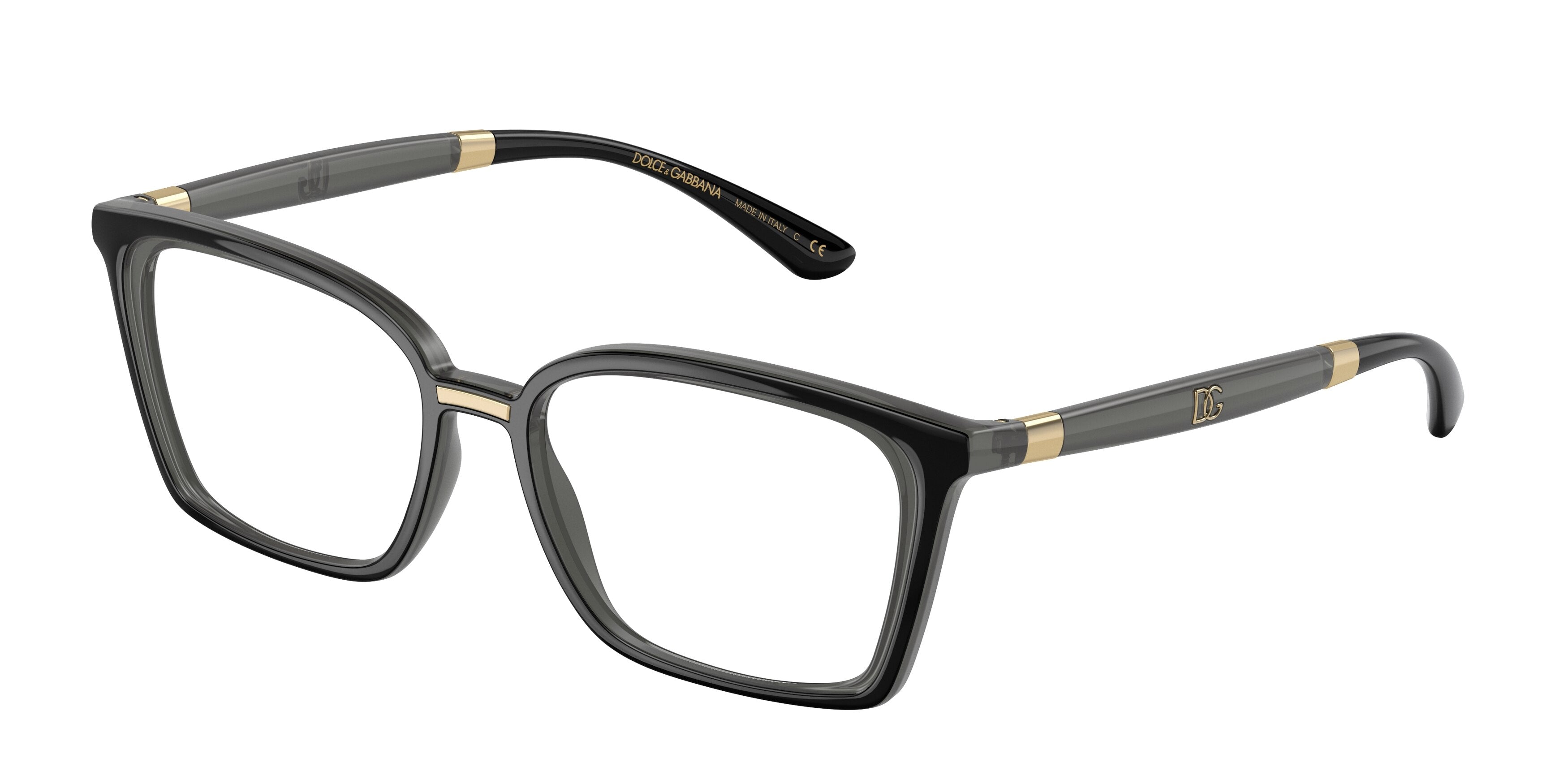DOLCE & GABBANA DG5081 Pillow Eyeglasses  3246-Black/Transparent Black 50-145-16 - Color Map Black
