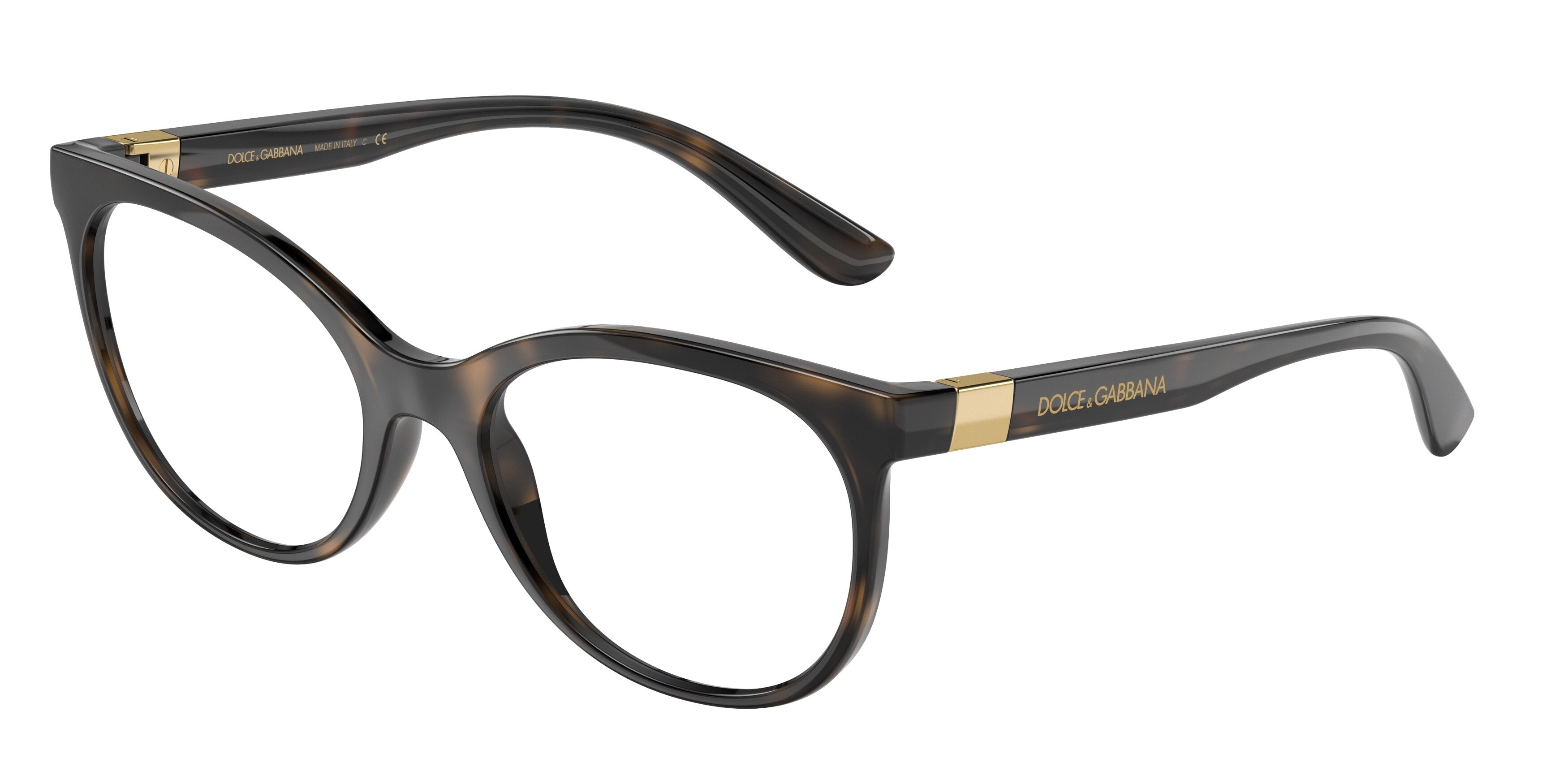 DOLCE & GABBANA DG5084 Cat Eye Eyeglasses  502-Havana 53-145-19 - Color Map Tortoise