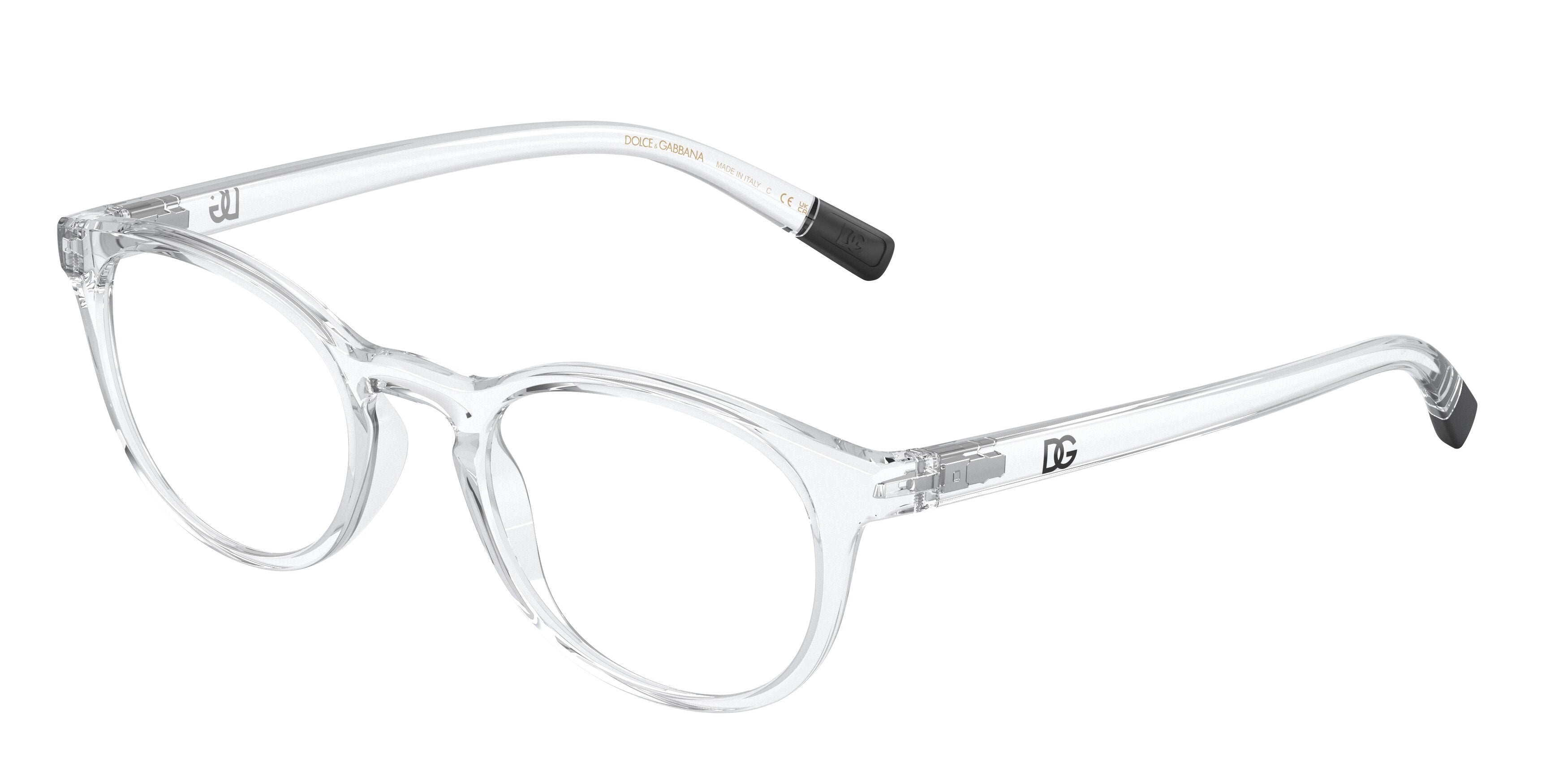 DOLCE & GABBANA DG5090 Phantos Eyeglasses  3133-Crystal 50-145-21 - Color Map Transparent