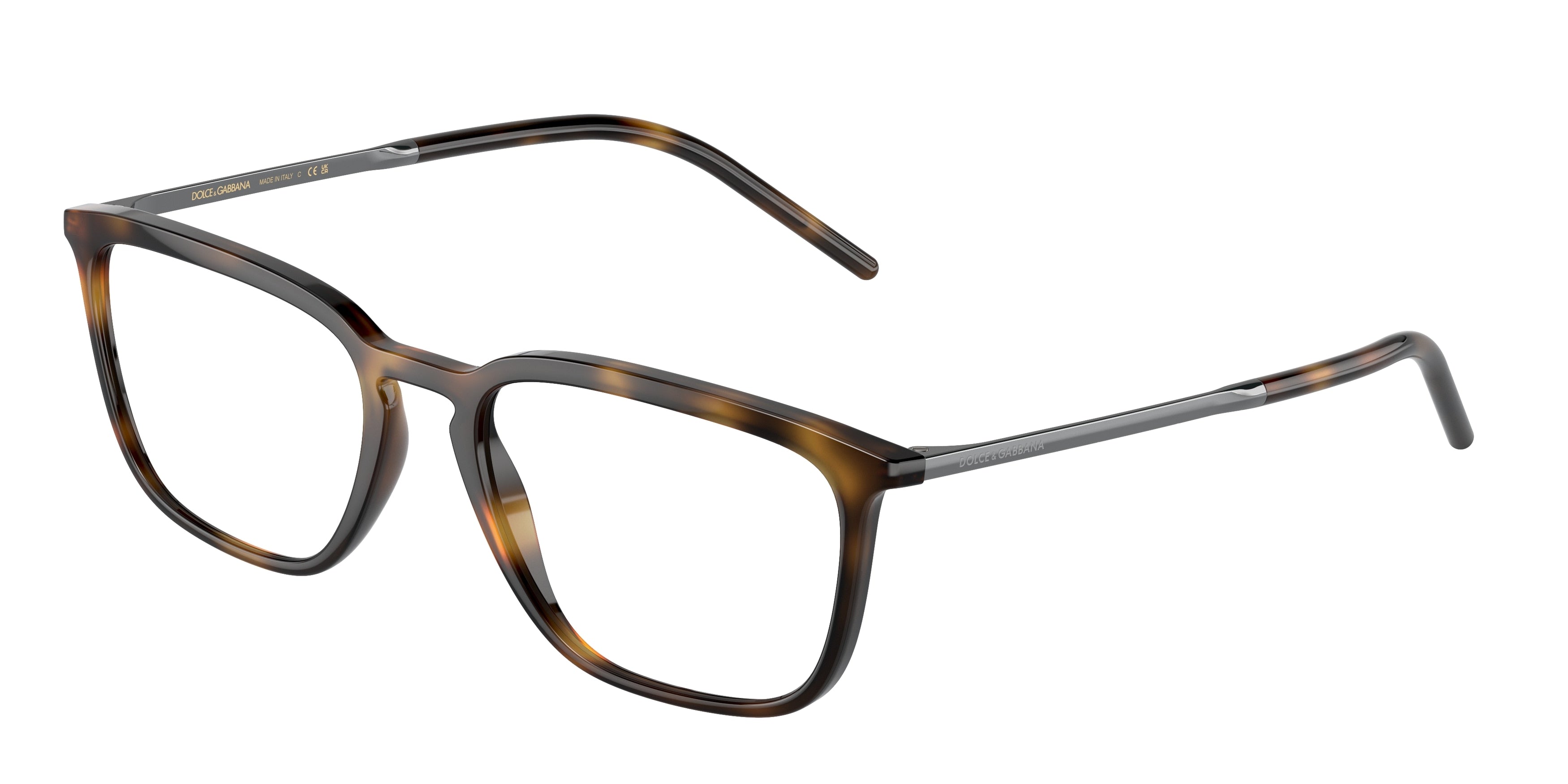 DOLCE & GABBANA DG5098 Square Eyeglasses  502-Havana 54-145-18 - Color Map Tortoise