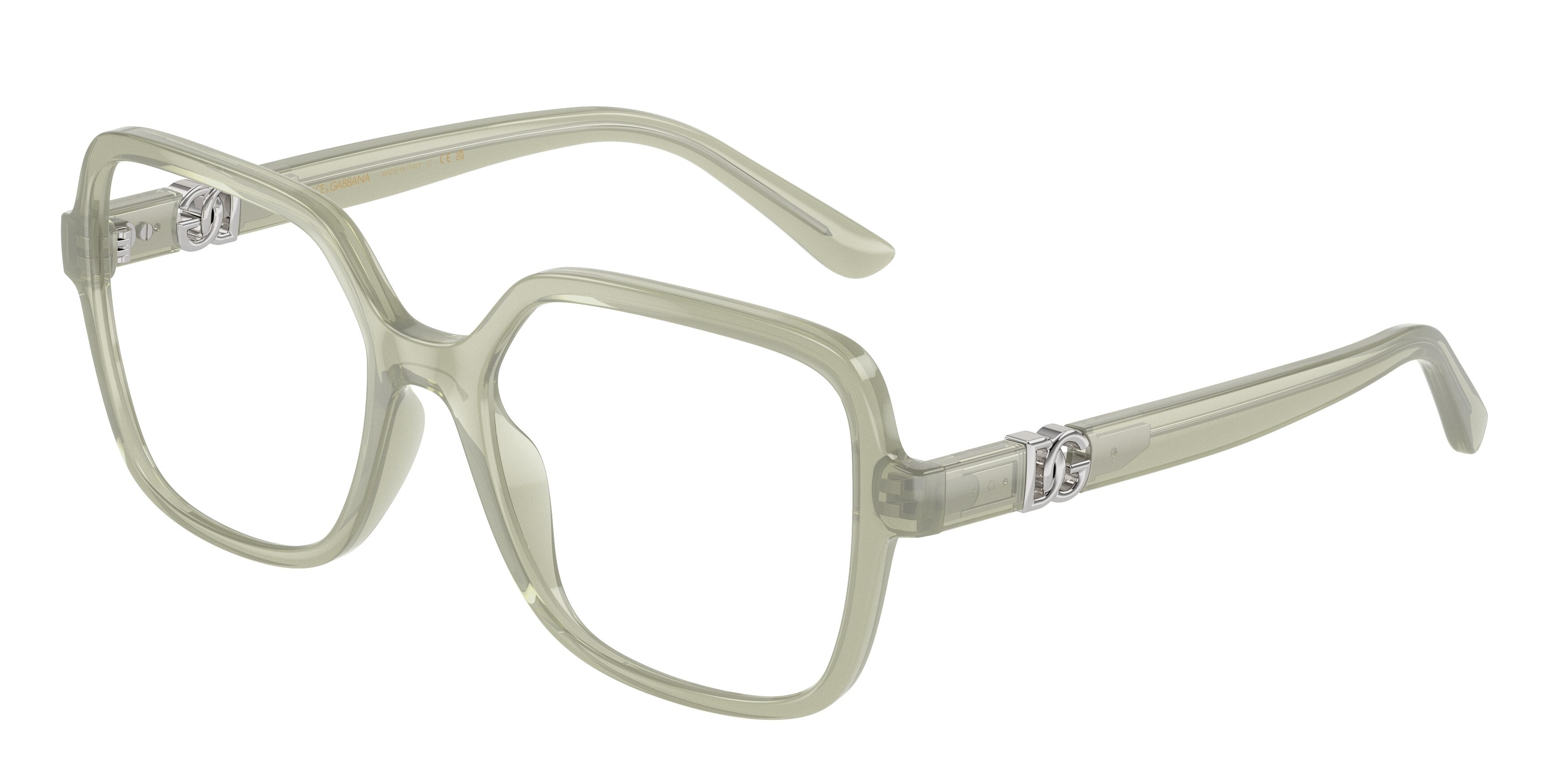 DOLCE & GABBANA DG5105U Square Eyeglasses  3345-Milky Green 55-145-18 - Color Map Green